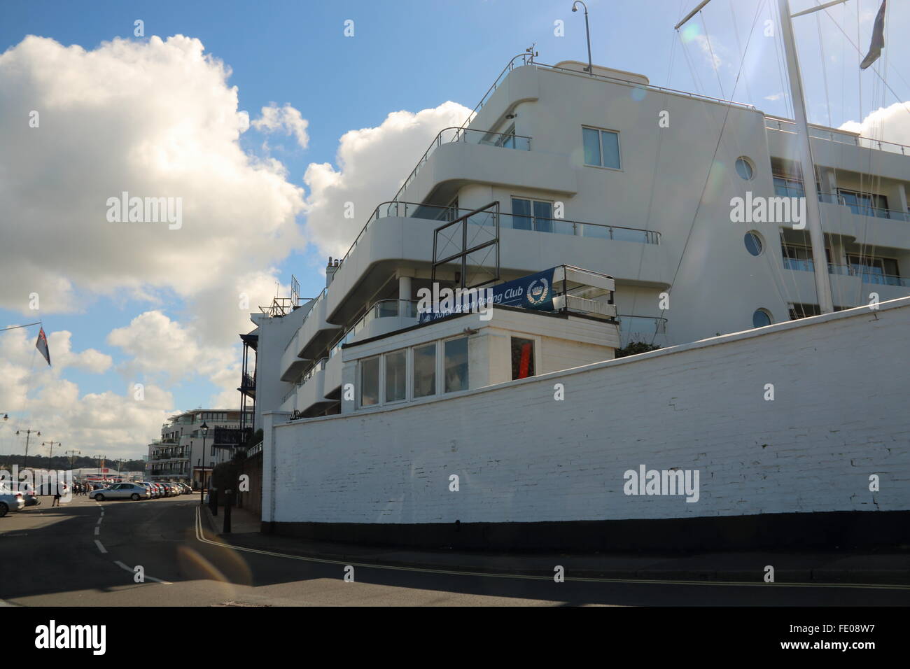 Royal Ocean Racing Club, siège de Cowes, île de Wight, Royaume-Uni Banque D'Images