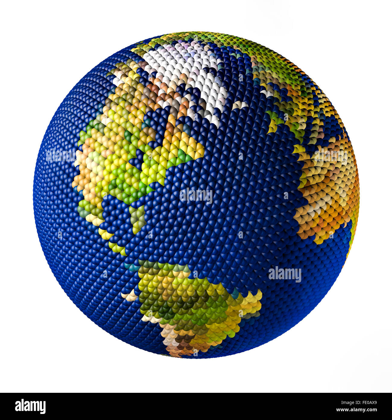 Jouet de la terre composé de petites boules de l'Océan Atlantique Banque D'Images