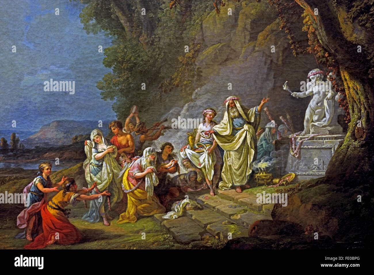 Offrande à l'amour - offrant à l'amour par Etienne Theaulon 1739-1780 Français France Banque D'Images Offrande à l'amour - offrant à l'amour par Etienne Theaulon 1739-1780 Français France Banque D'Images