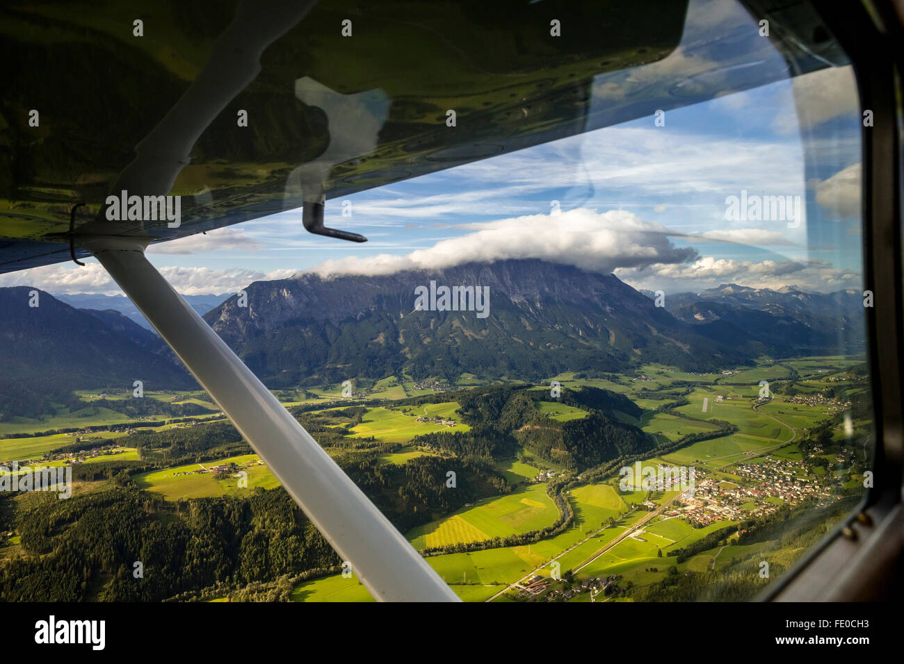 Par antenne, Alpes, Montagne Grimming, enregistrement à partir d'un Cessna, Sonnberg, Steiermark, Autriche, Europe, vue aérienne, les oiseaux-lunettes de vue, Banque D'Images