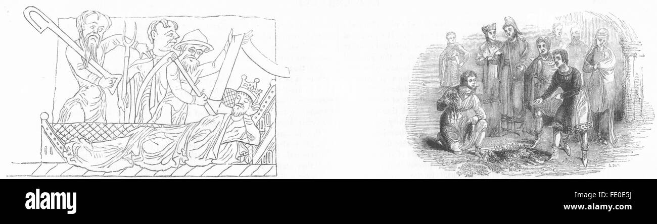 KINGS : Vignerons Vision d'Henry II ; Costume John, ancien 1845 Banque D'Images