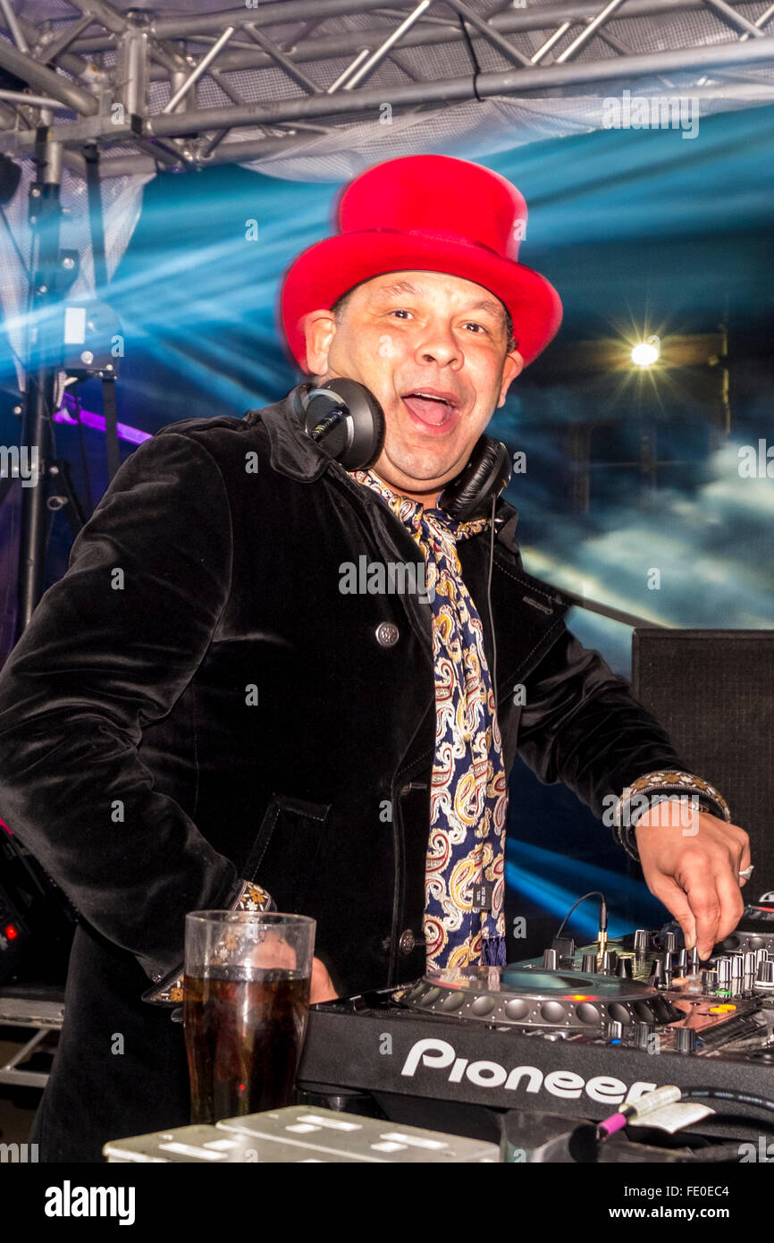 Craig Charles acteur, animateur et DJ Funk et Soul avec son show Banque D'Images
