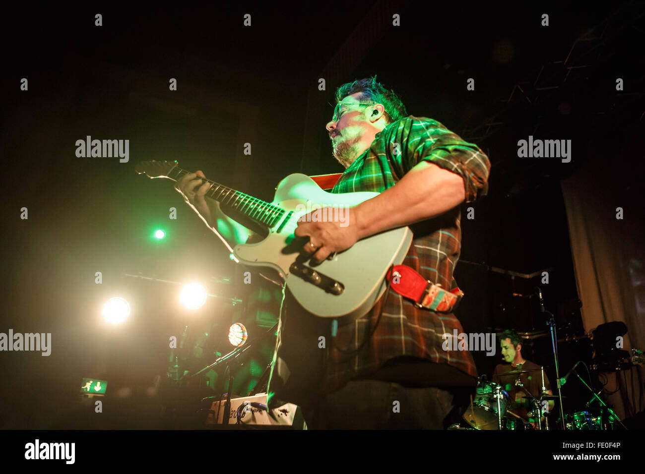 1er février 2016. Manchester, UK. Nous joindre alternative band Man en concert à l'Academy de Manchester. Banque D'Images