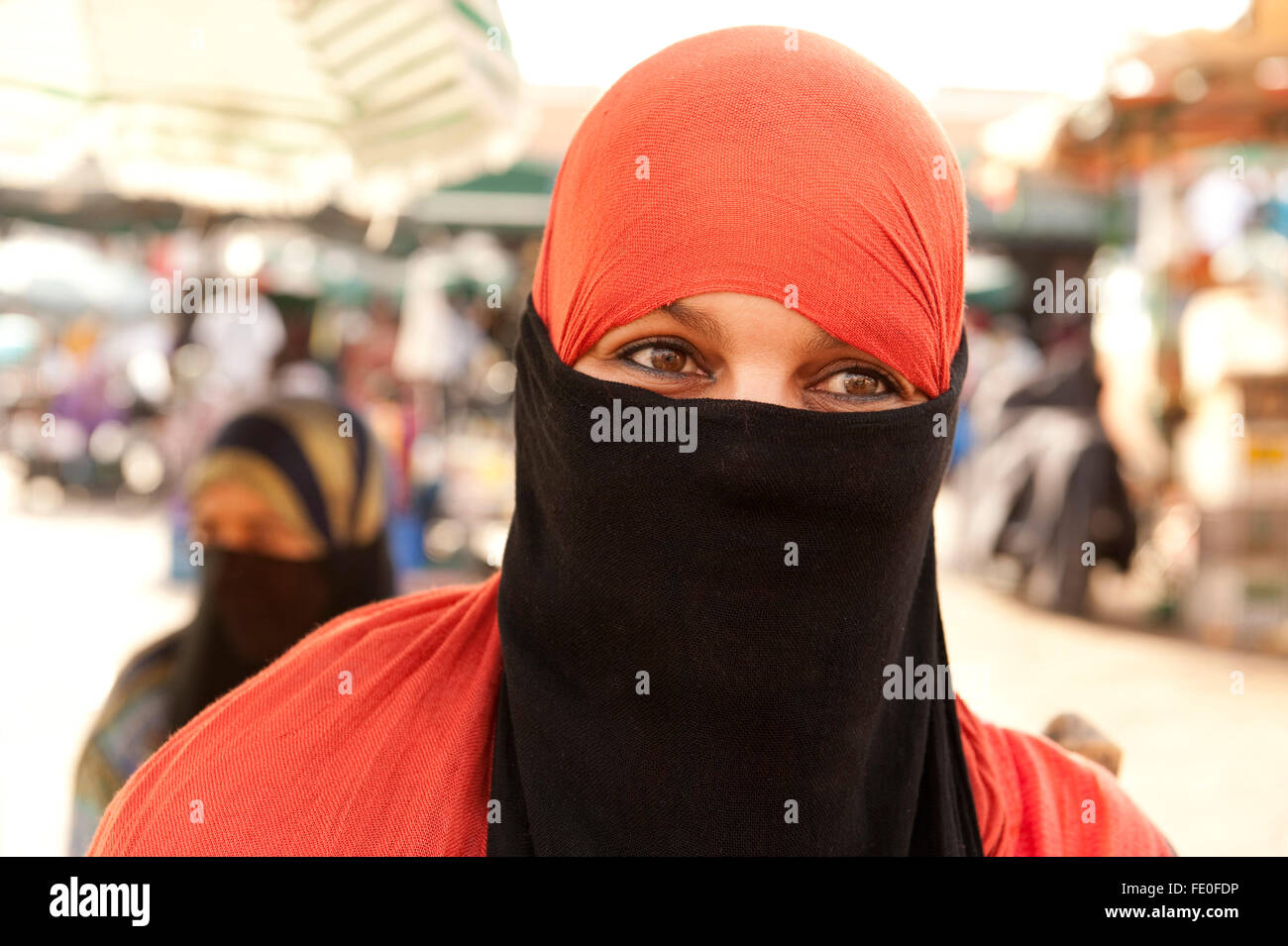 Femme Berbère, Marrakech, Maroc Banque D'Images