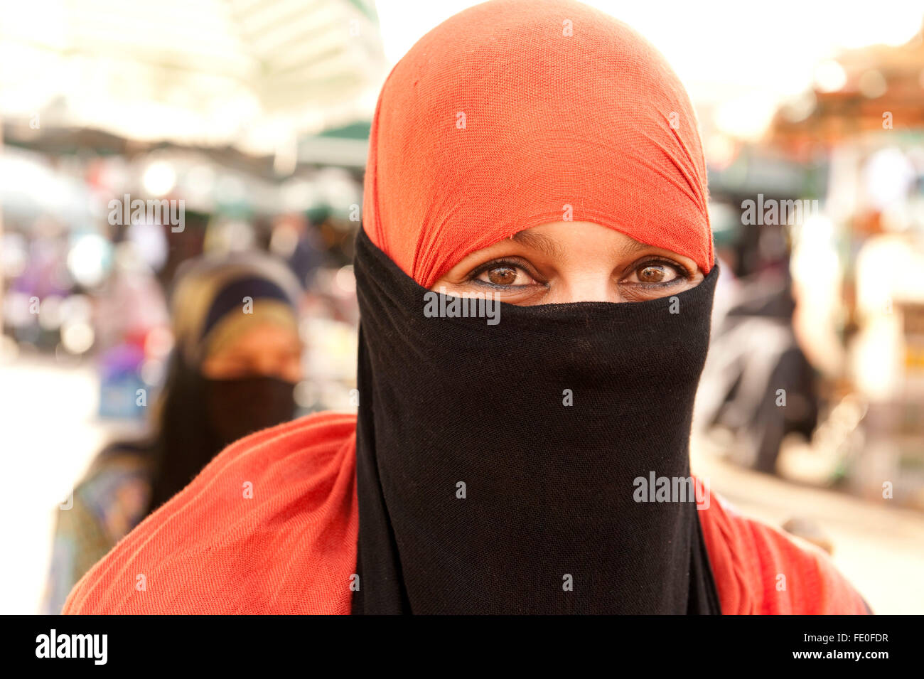 Femme Berbère, Marrakech, Maroc Banque D'Images