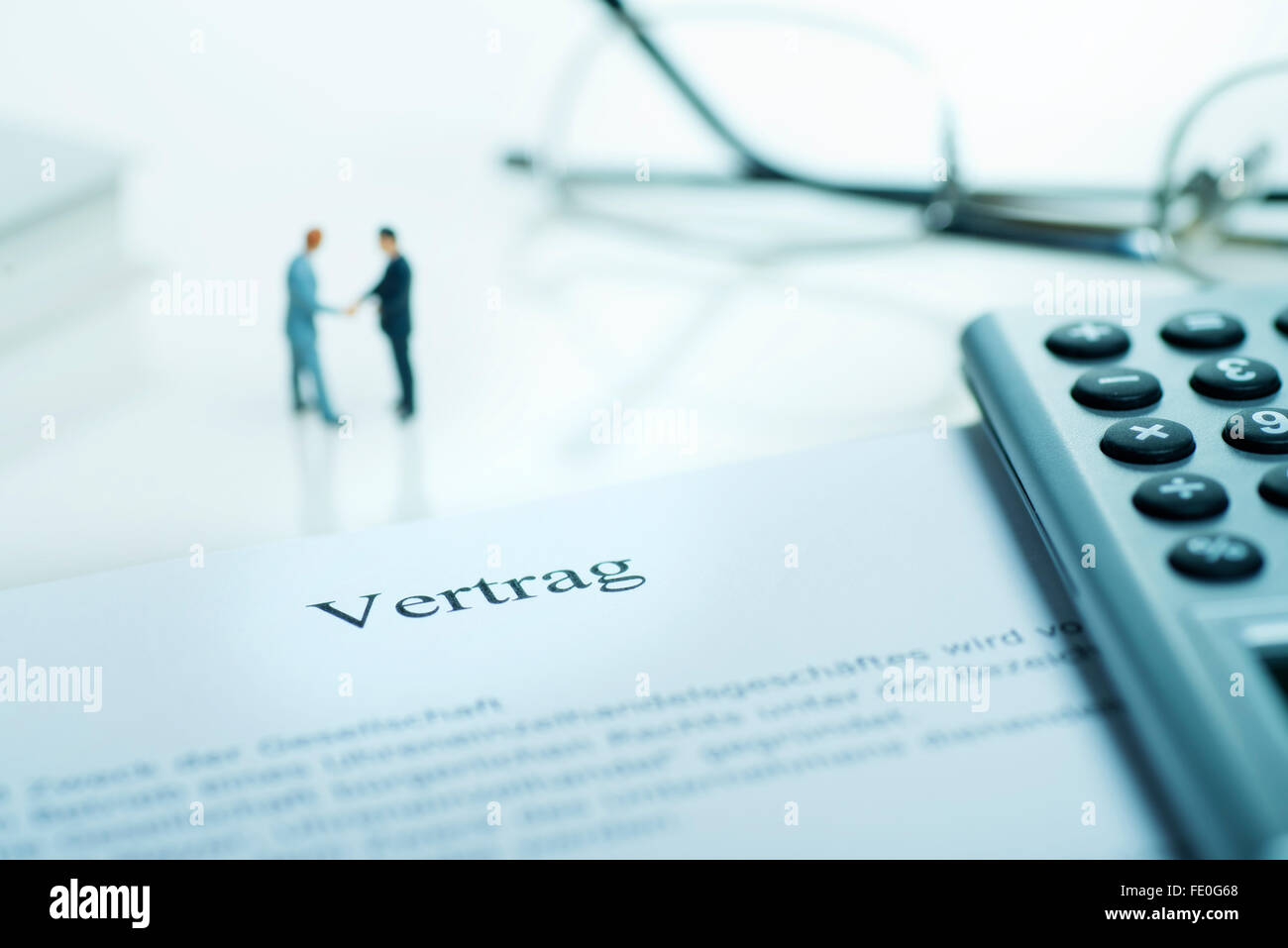 Photo symbole conclusion d'un contrat Banque D'Images