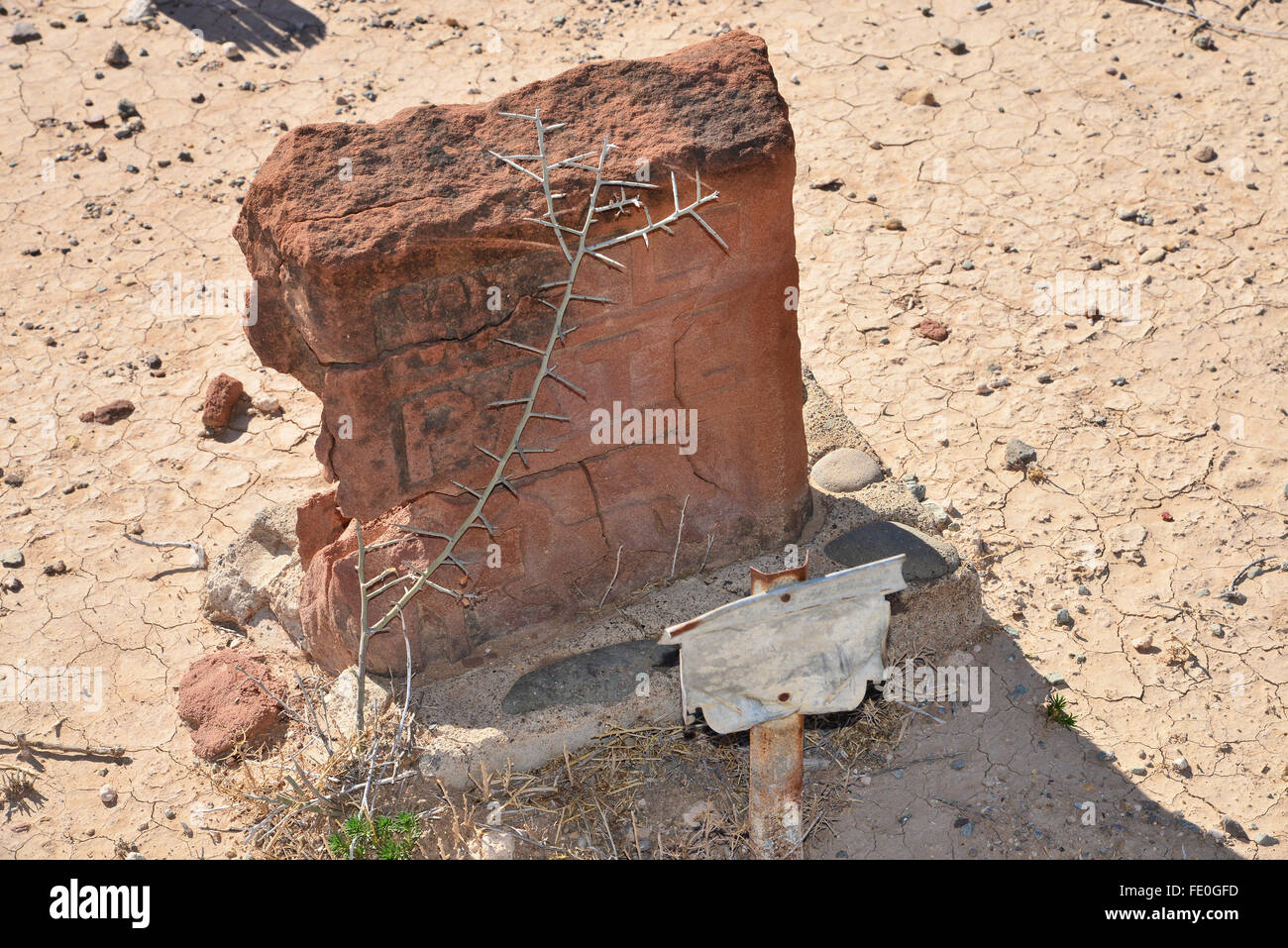 Old West Texas pierre tombale, Banque D'Images