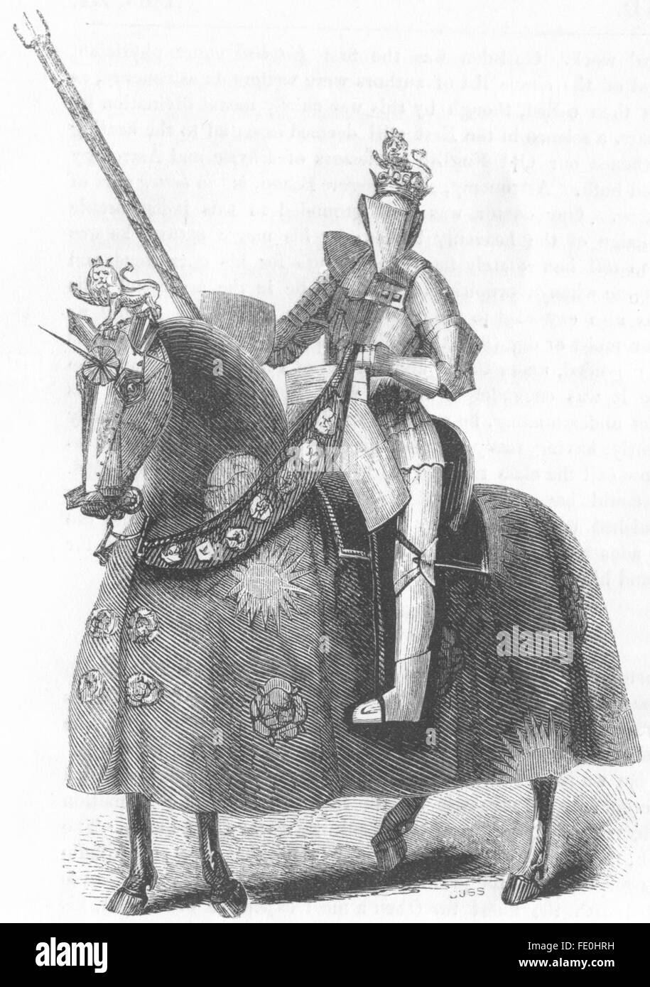 KINGS : Edward IV, antique print 1845 Banque D'Images