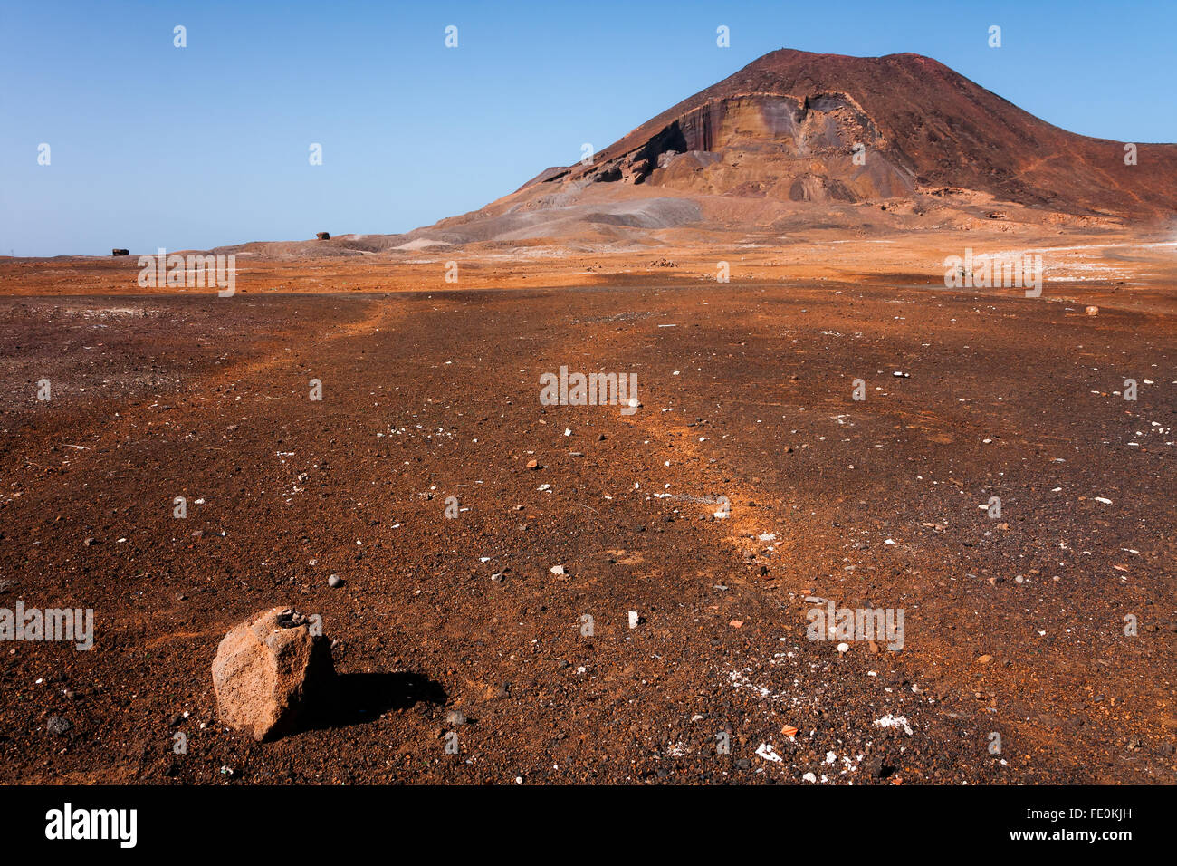 Paysage de désert, volcan Calhau sur Cabo Verde Banque D'Images