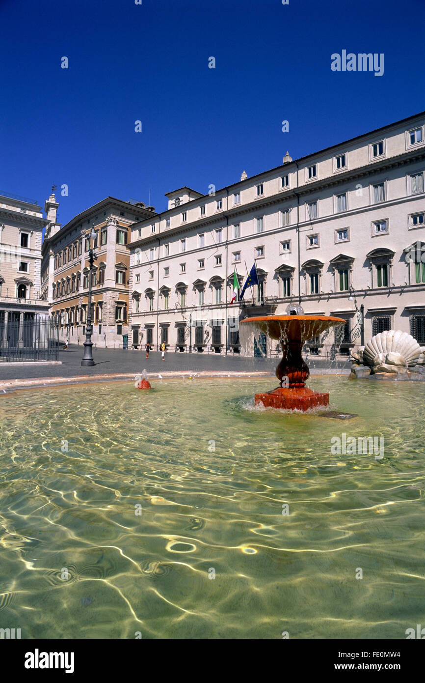 Italie, Rome, Palazzo Chigi, siège du gouvernement italien Banque D'Images