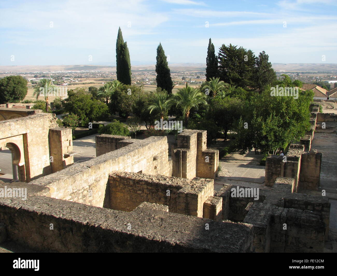 Ruines de la musulmane maure/califat islamique ville Medina Azahara, califat de Cordoue, site classé au Patrimoine Mondial de 2018, l'Espagne Banque D'Images