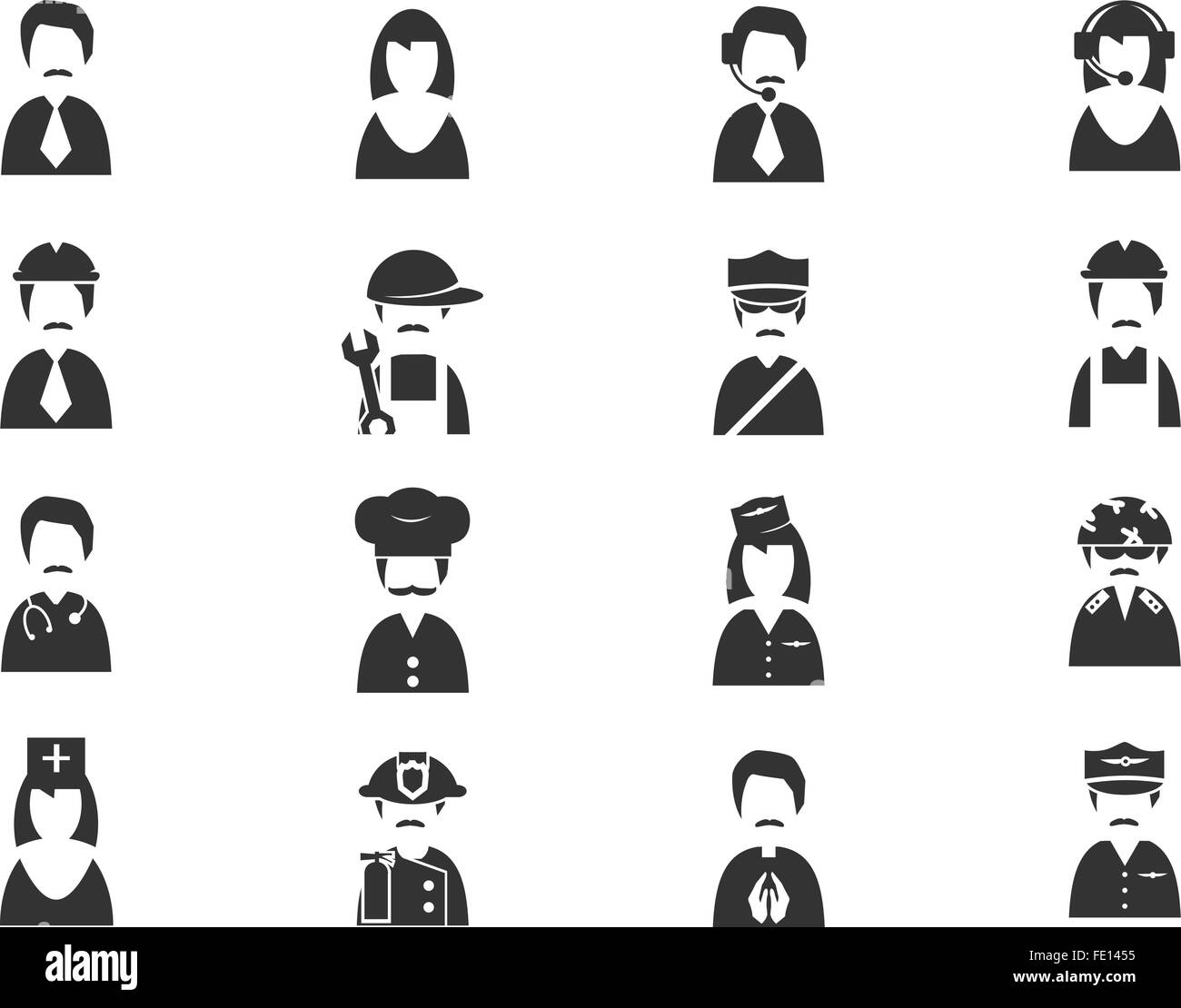 L'occupation icons set Illustration de Vecteur