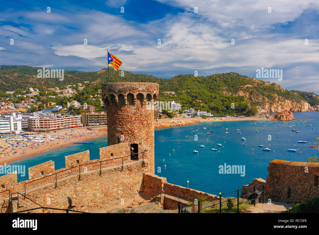 Tossa de Mar, sur la Costa Brava, Catalogne, Espagne Banque D'Images