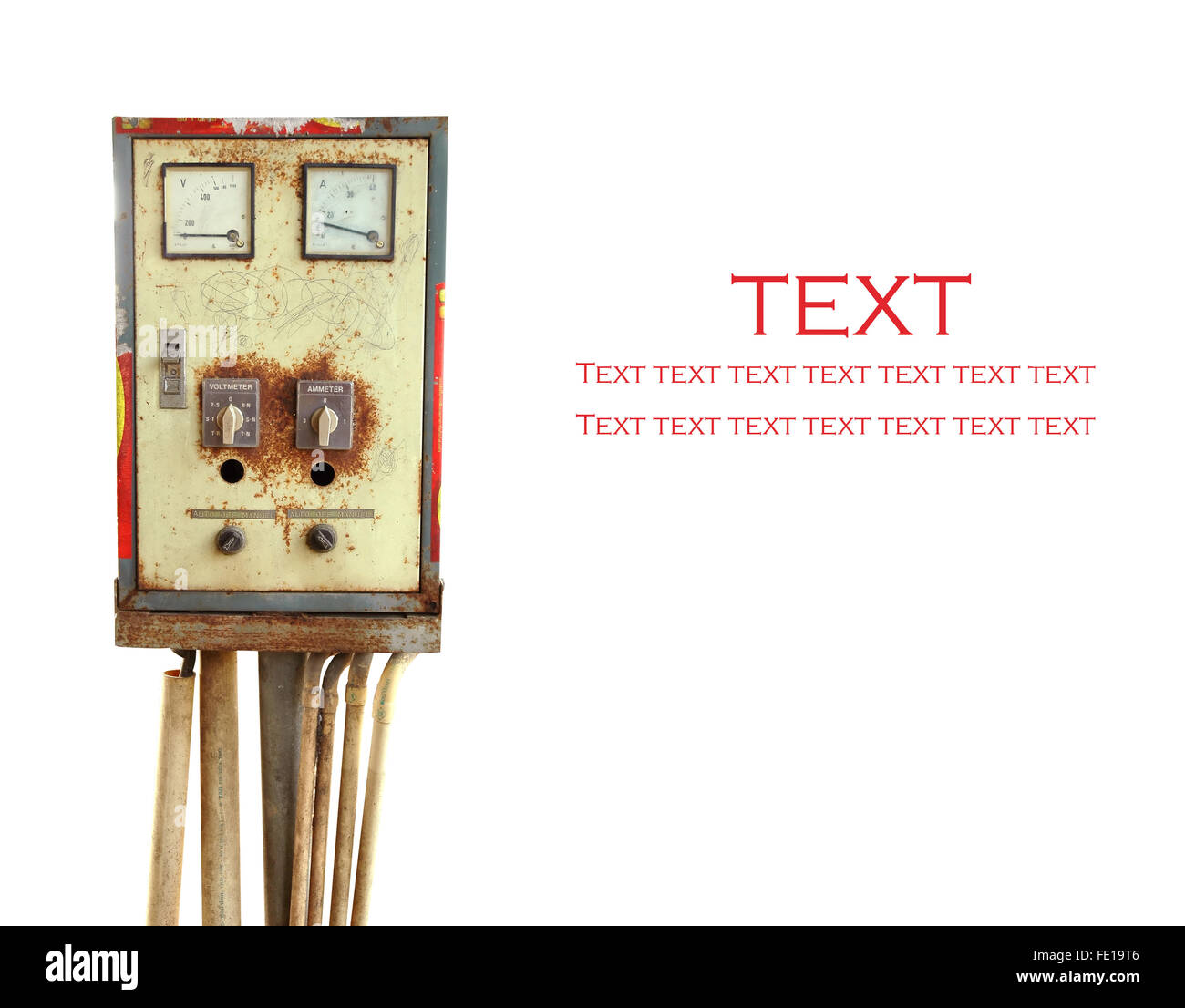 Panneau de contrôle isolé Banque D'Images