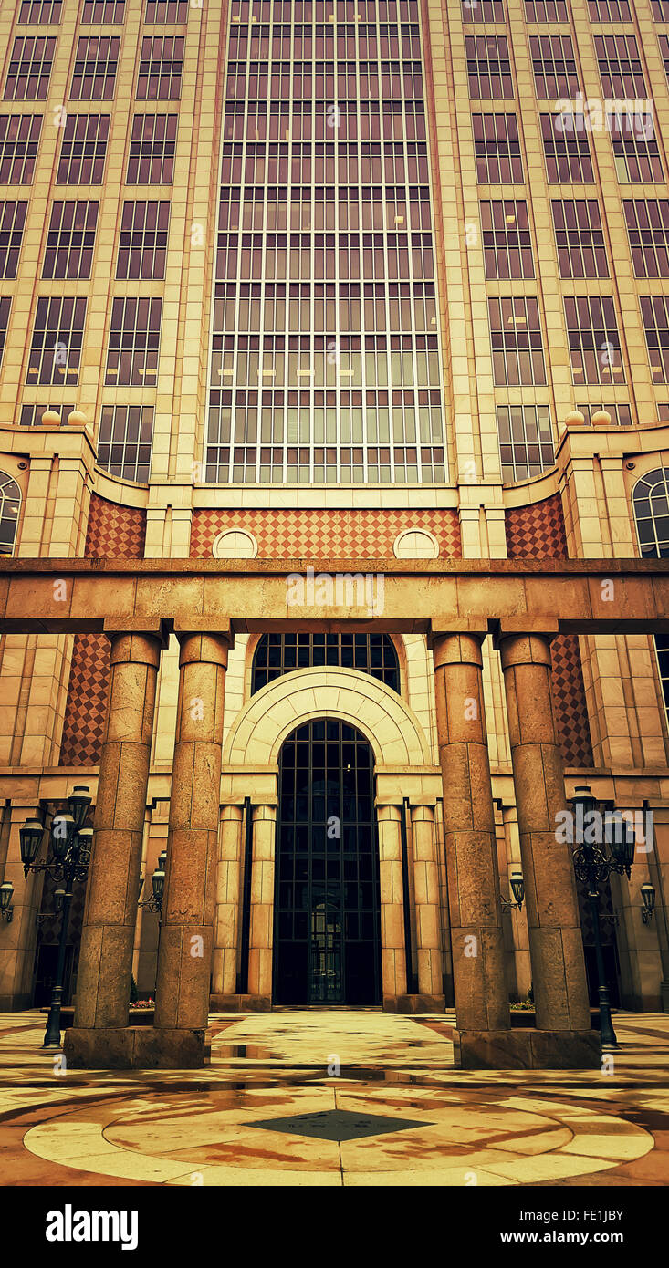 Vue verticale sur les cinq cents boylston. Haut édifice à Boston, Massachusetts Banque D'Images