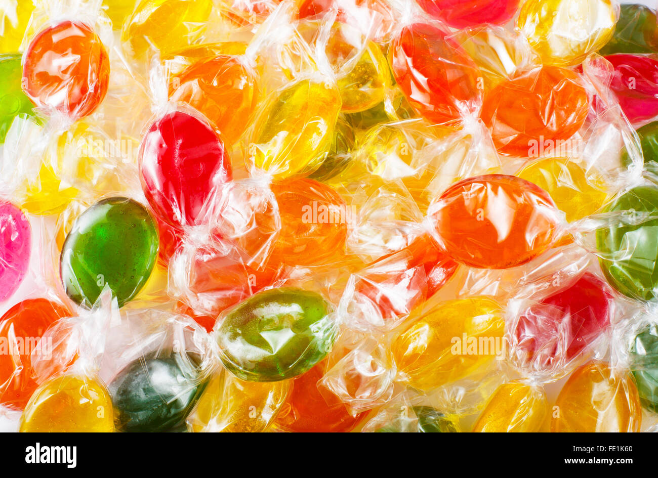 Concept alimentaire - bonbons colorés Banque D'Images