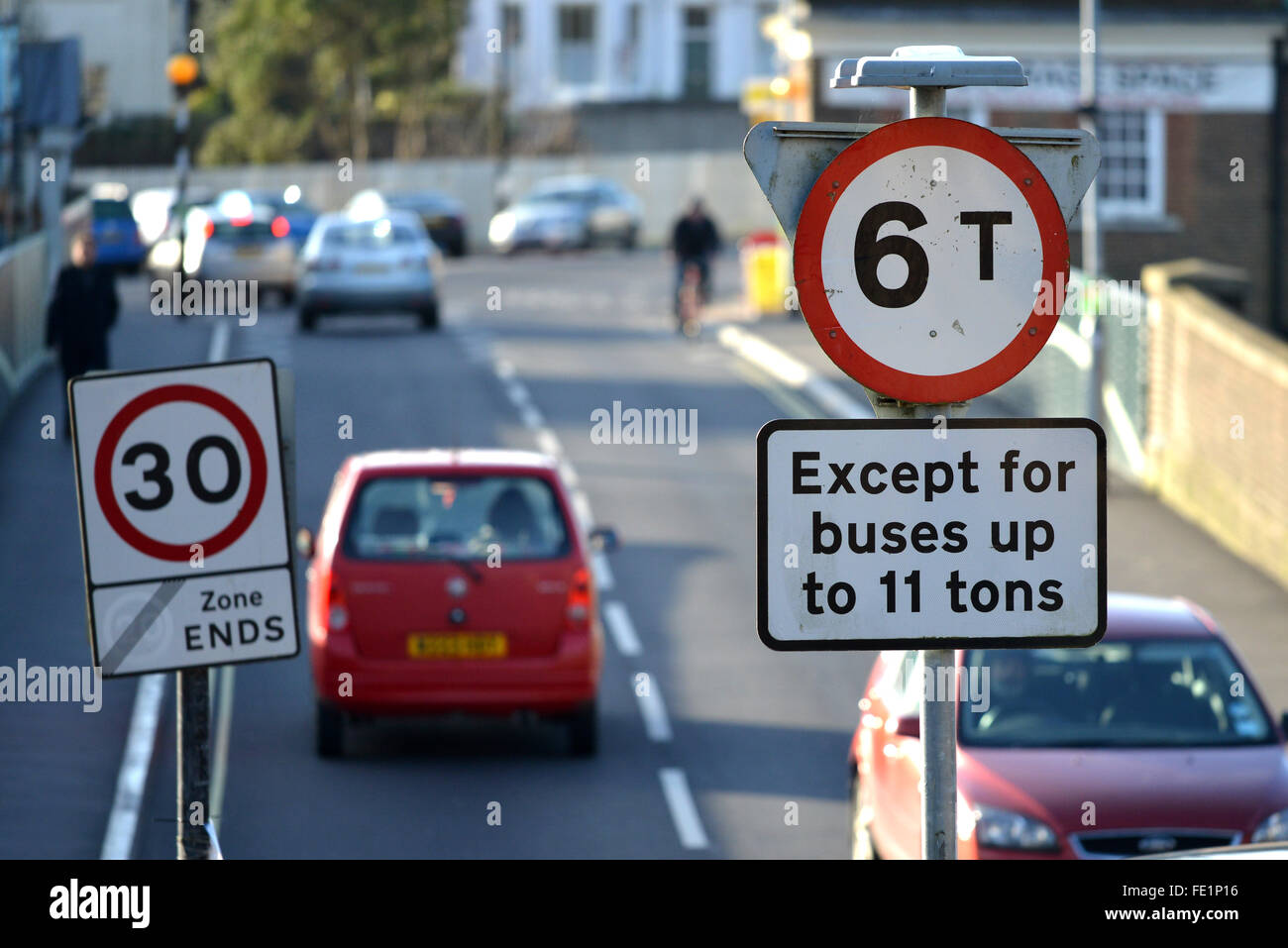 Limite de poids 6 tonne sur UK road Banque D'Images