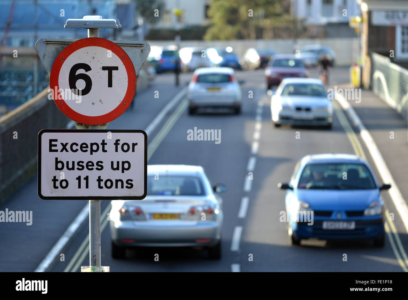 Limite de poids 6 tonne sur UK road Banque D'Images