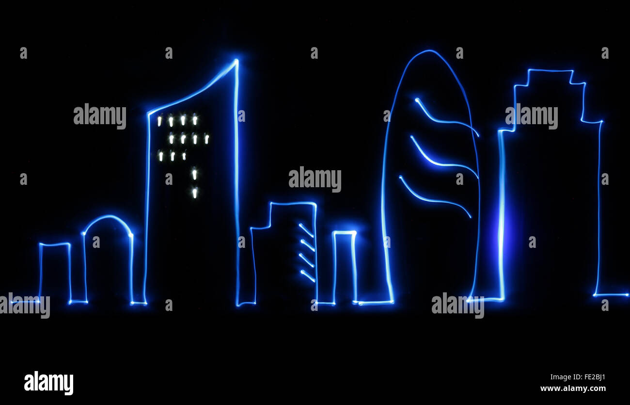 Lumière Londres scape Banque D'Images