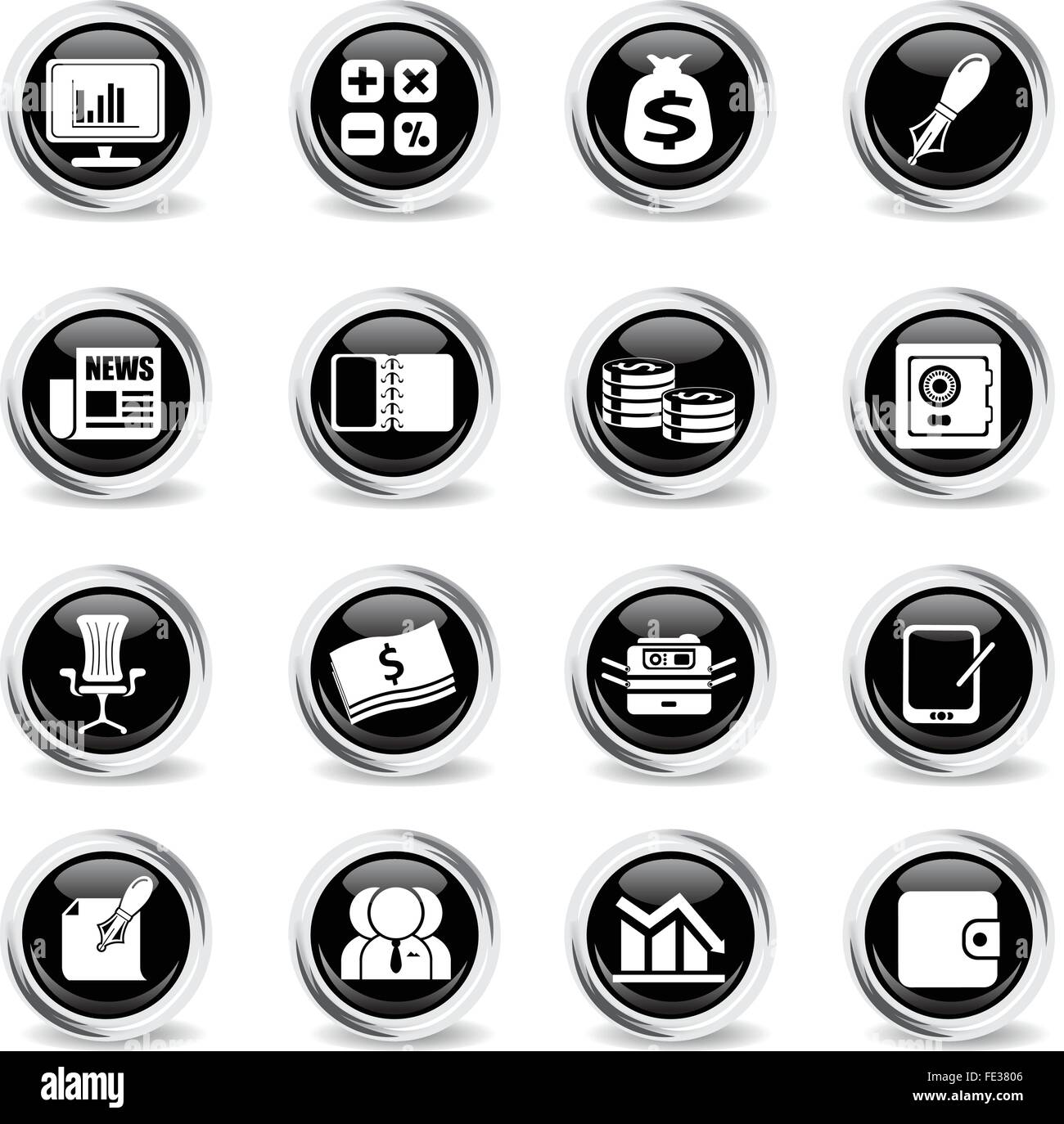 Les icônes simples Illustration de Vecteur