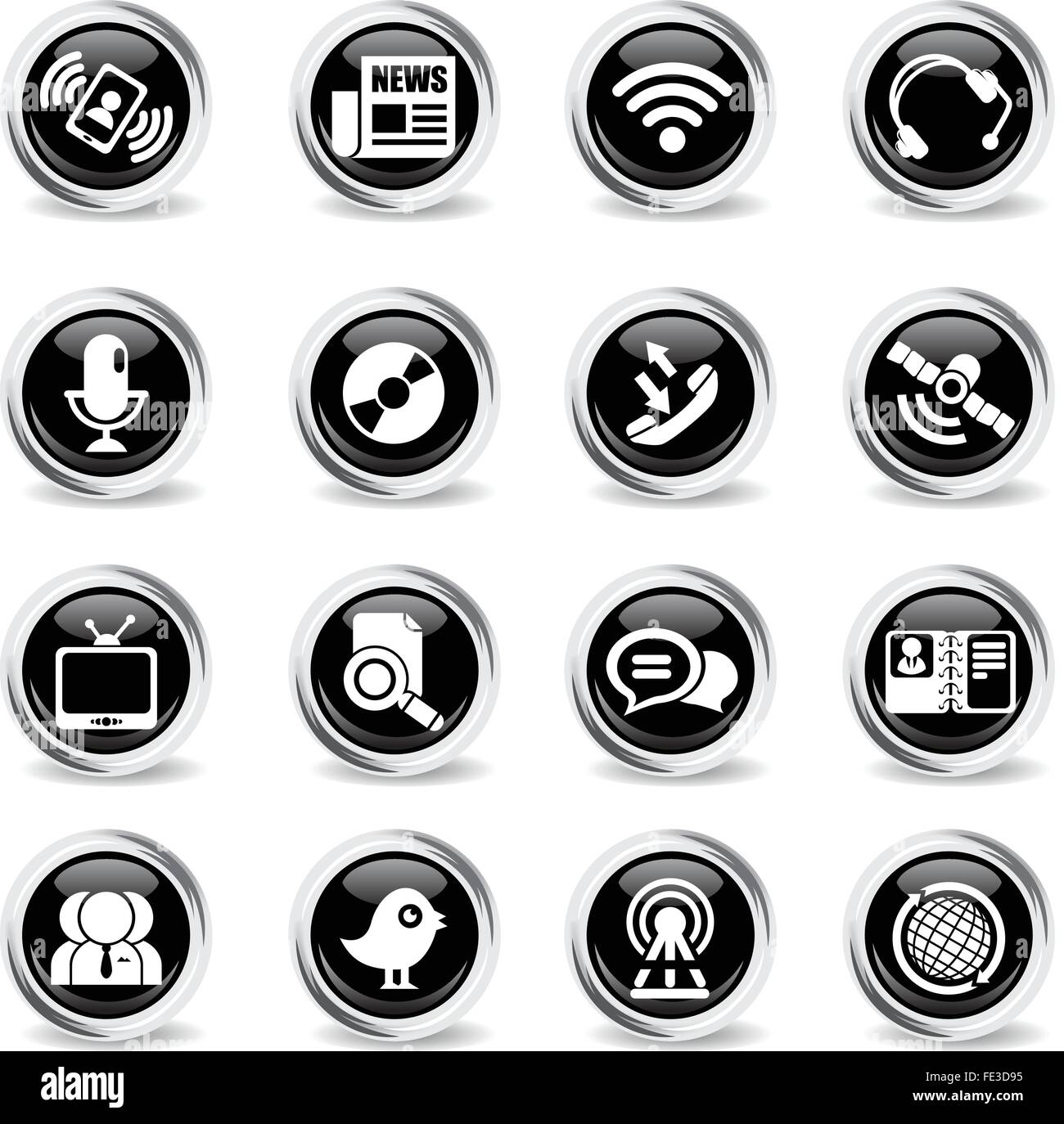 Communication icons set Illustration de Vecteur