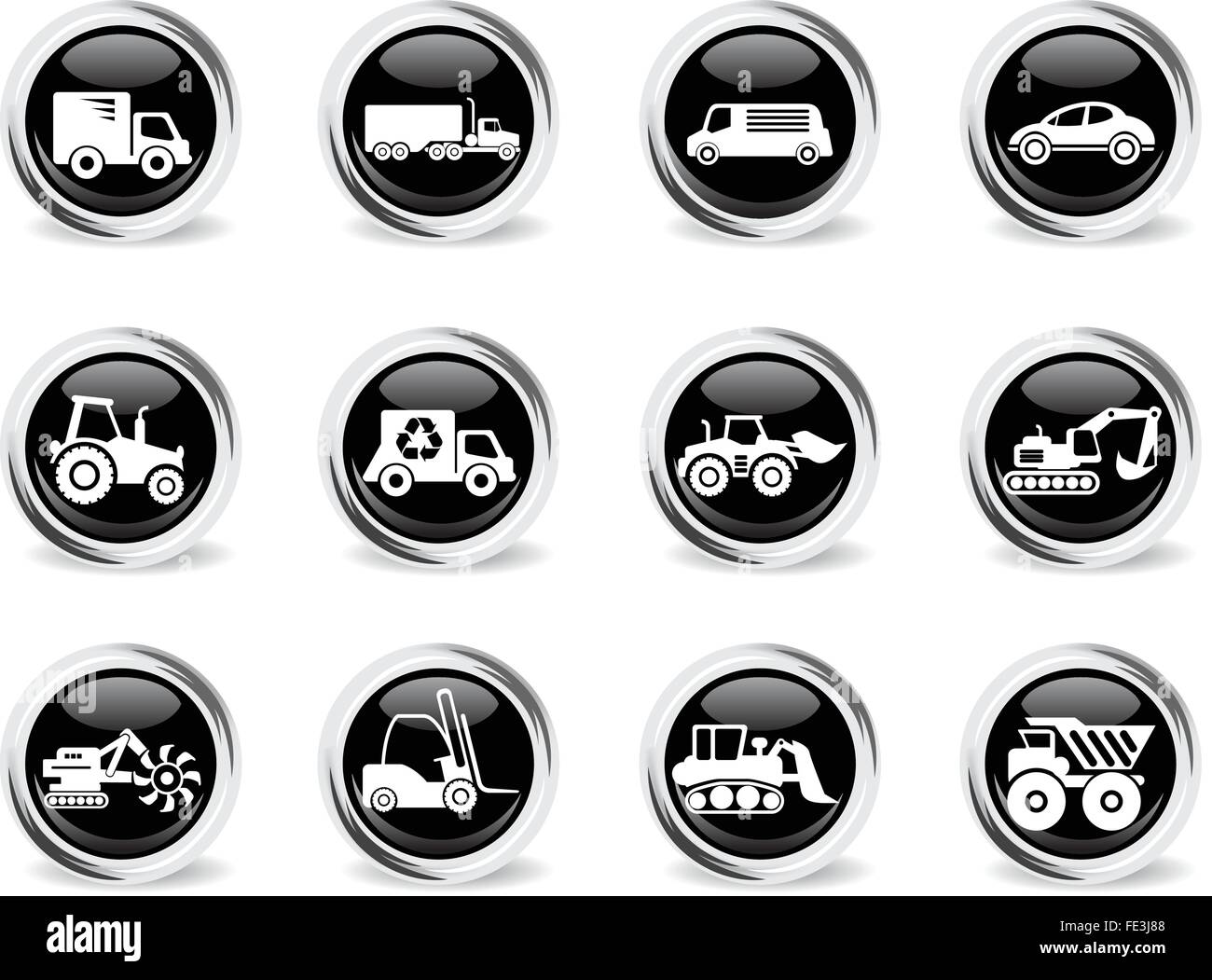 Machines de chargement et de transport Illustration de Vecteur