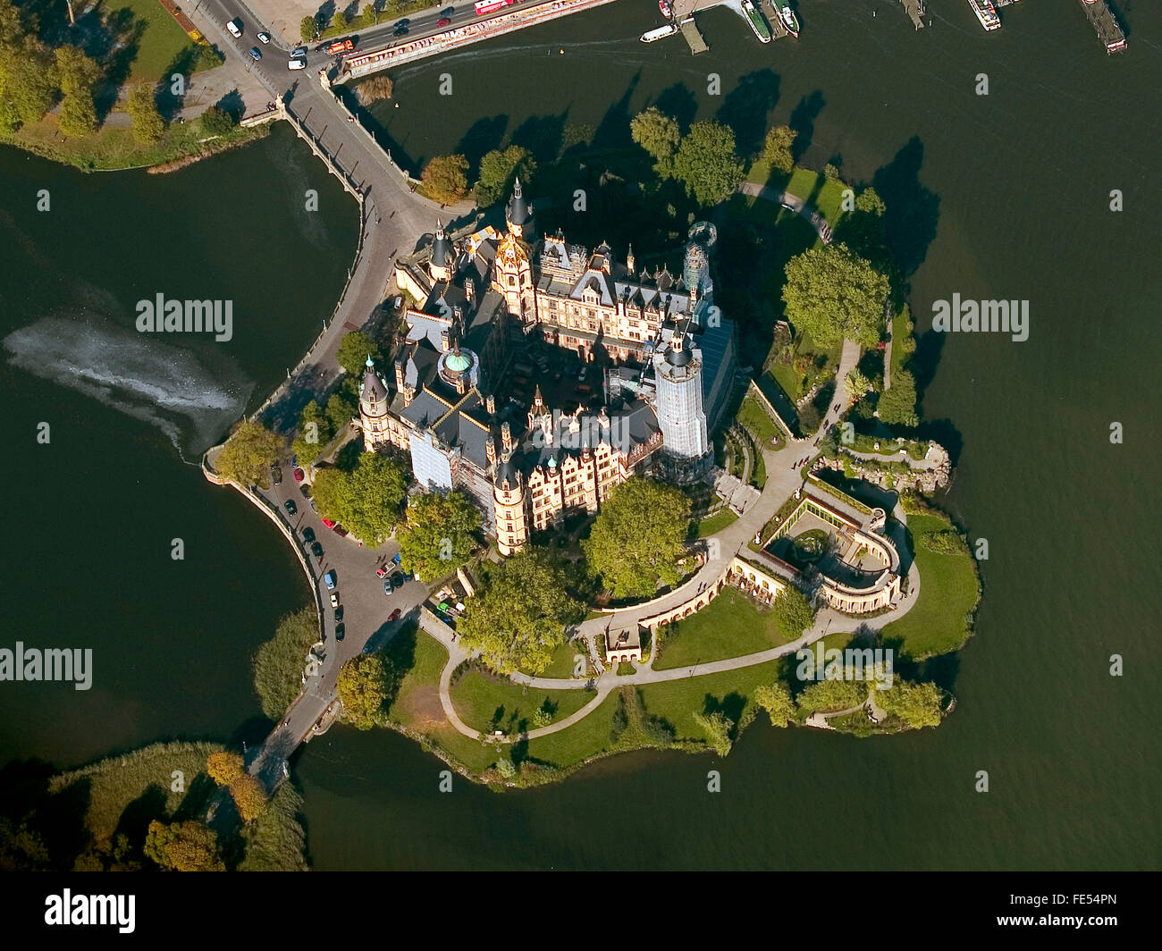 L'Europe, l'Allemagne, le Mecklembourg Poméranie occidentale, Schwerin. Château de Schwerin. Banque D'Images