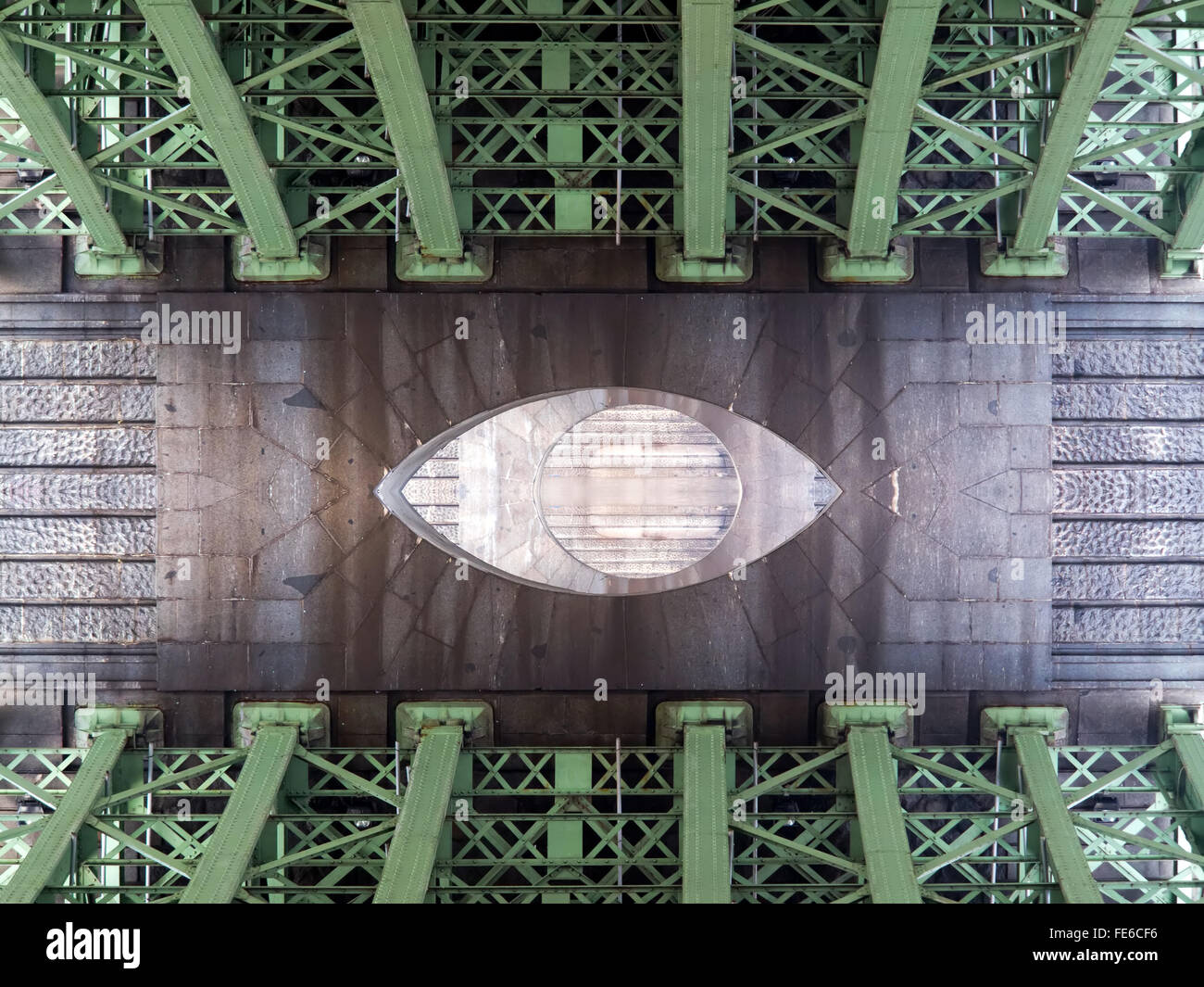 Sous le pont - structure de pont - modifié numériquement Banque D'Images