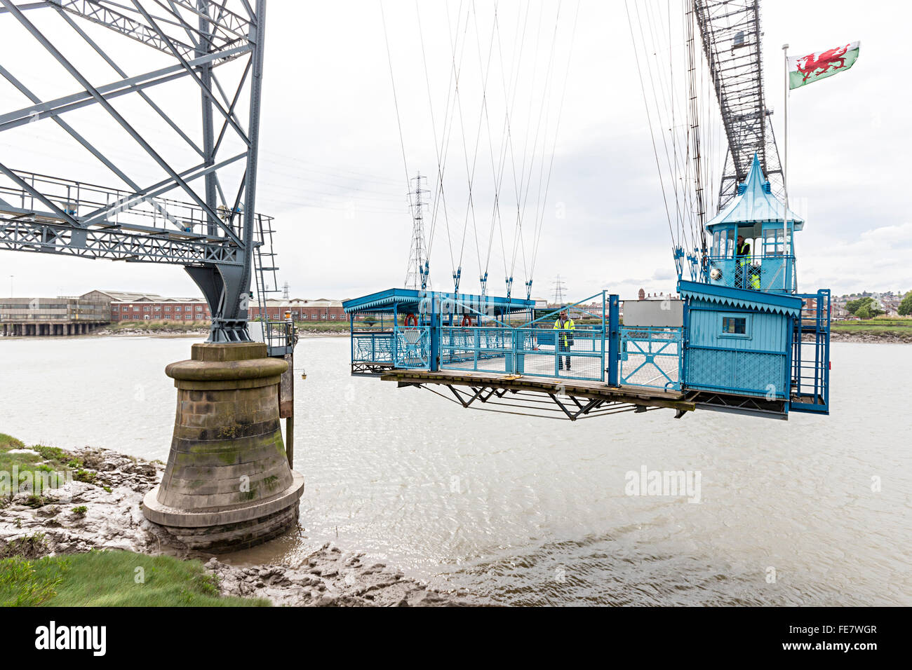 Transporter bridge, la rivière Usk, Newport, Gwent, au Pays de Galles, Royaume-Uni Banque D'Images