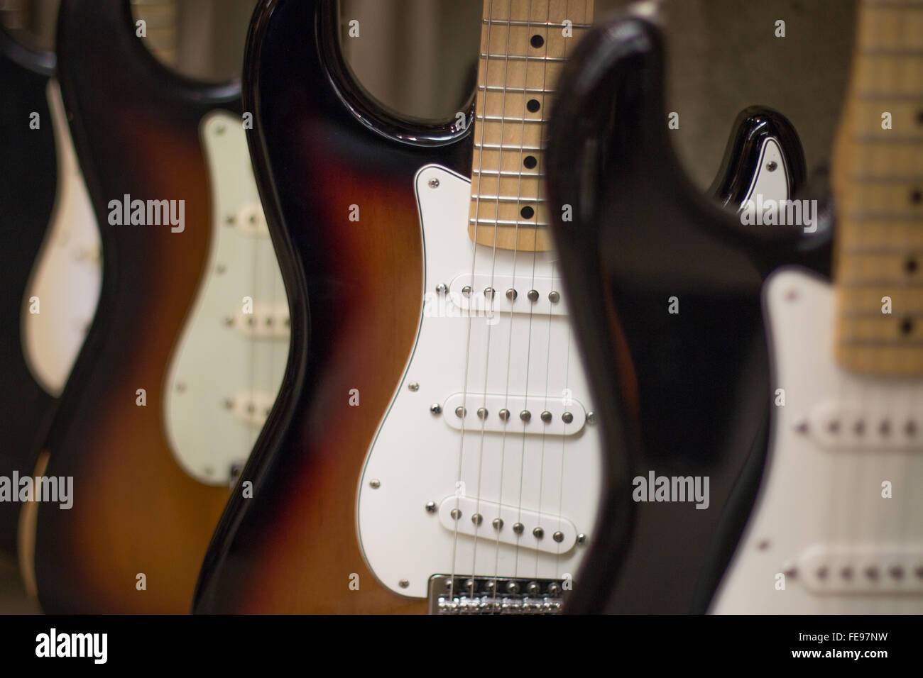 Guitares électriques classiques. Banque D'Images