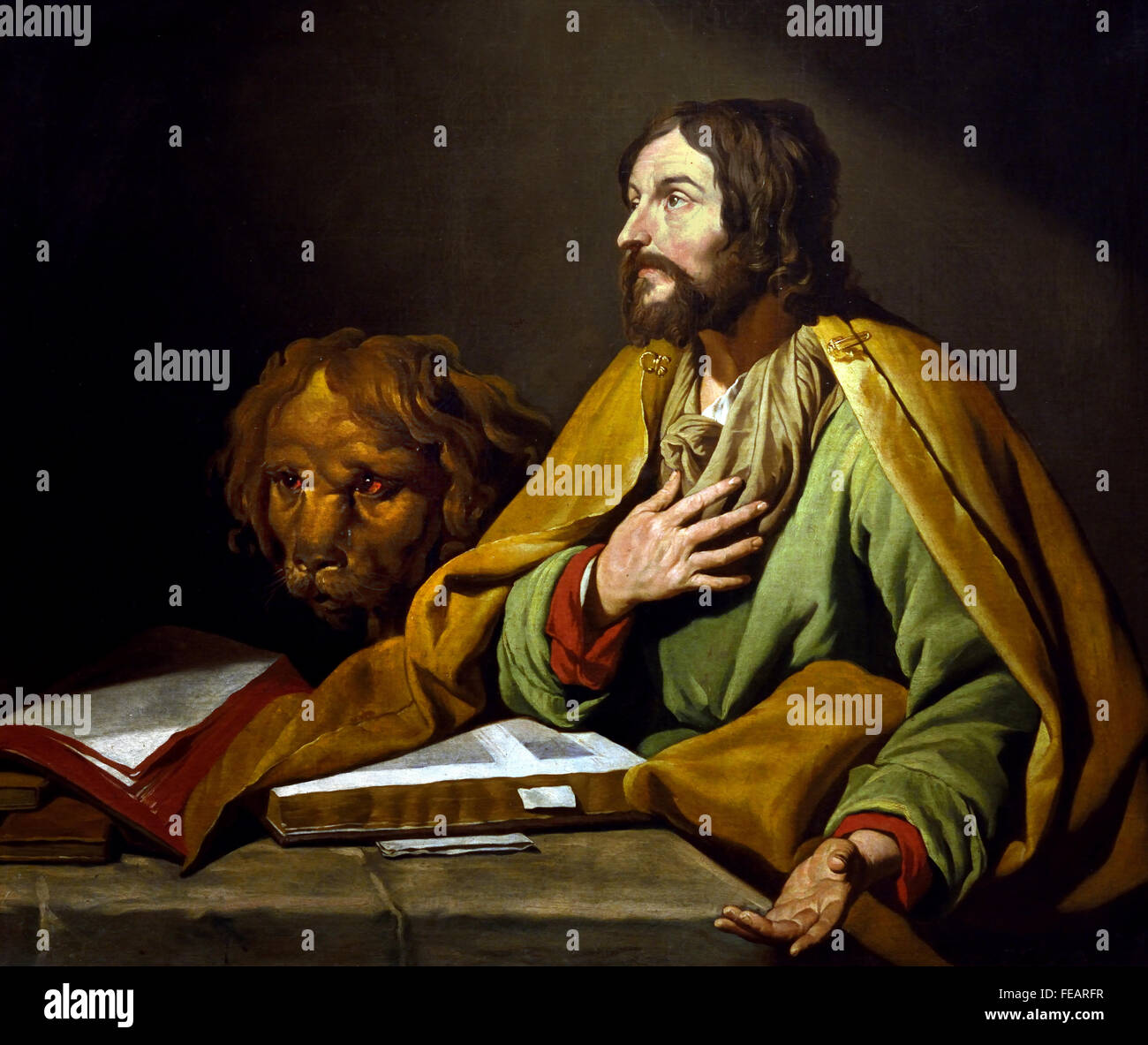 Saint Marc par Matthias Stom Néerlandais Pays-Bas 1600-1652 Banque D'Images