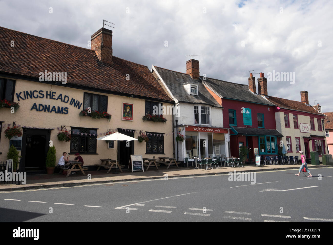 Kings Head Inn, Market Hill, Woodbridge, Suffolk, UK. Banque D'Images