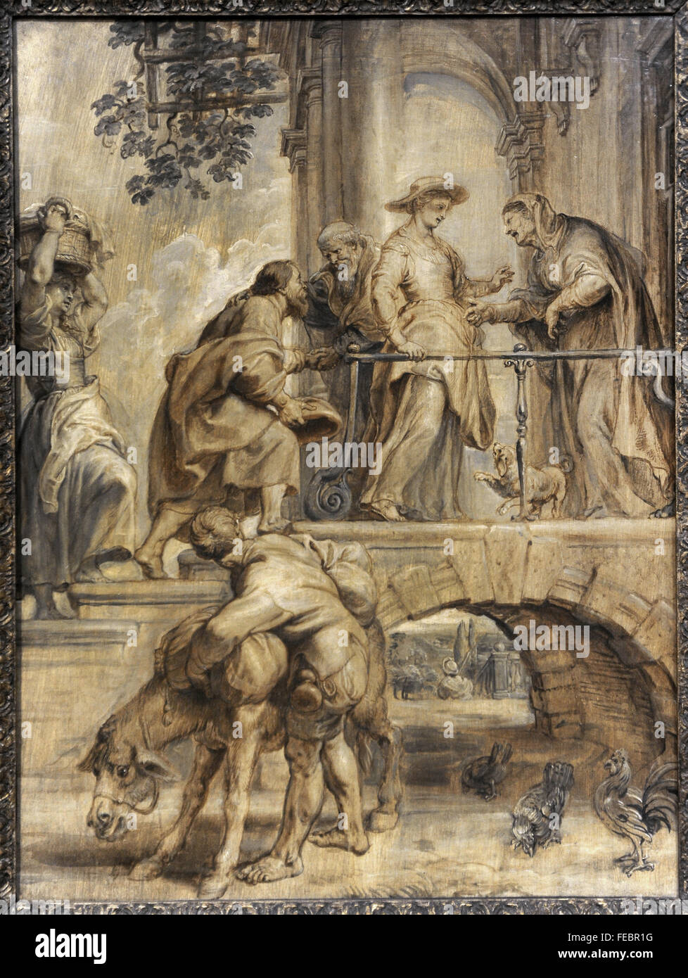 Peter Paul Rubens (1577-1640). Peintre flamand. Visitation de la Vierge Marie, 1632-1634. Galerie nationale. Prague. République tchèque. Banque D'Images
