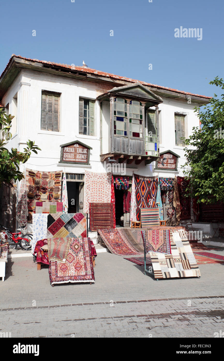 Boutique de tapis, Kas, Turquie Banque D'Images