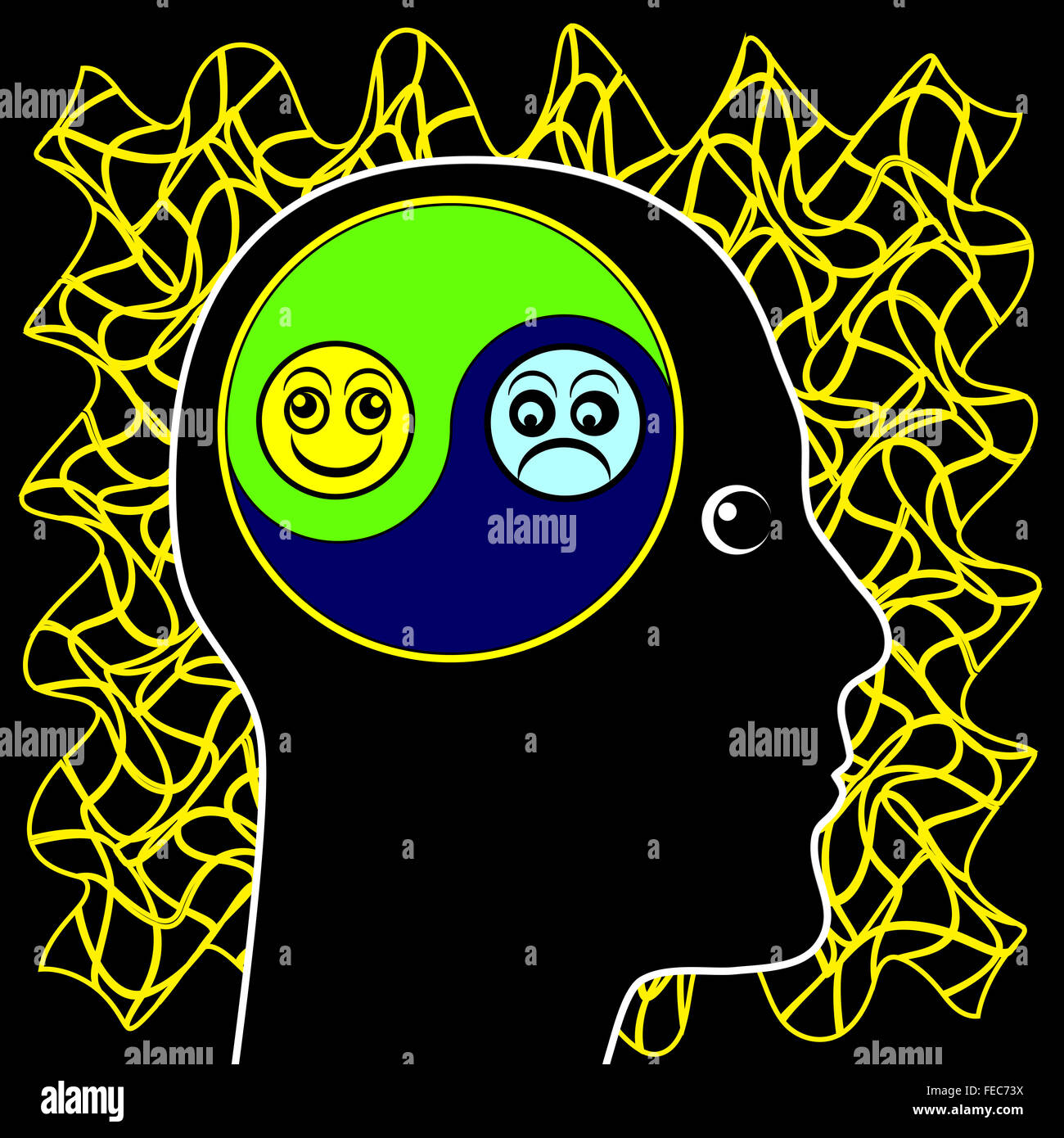 De l'Humeur bipolaire Banque D'Images