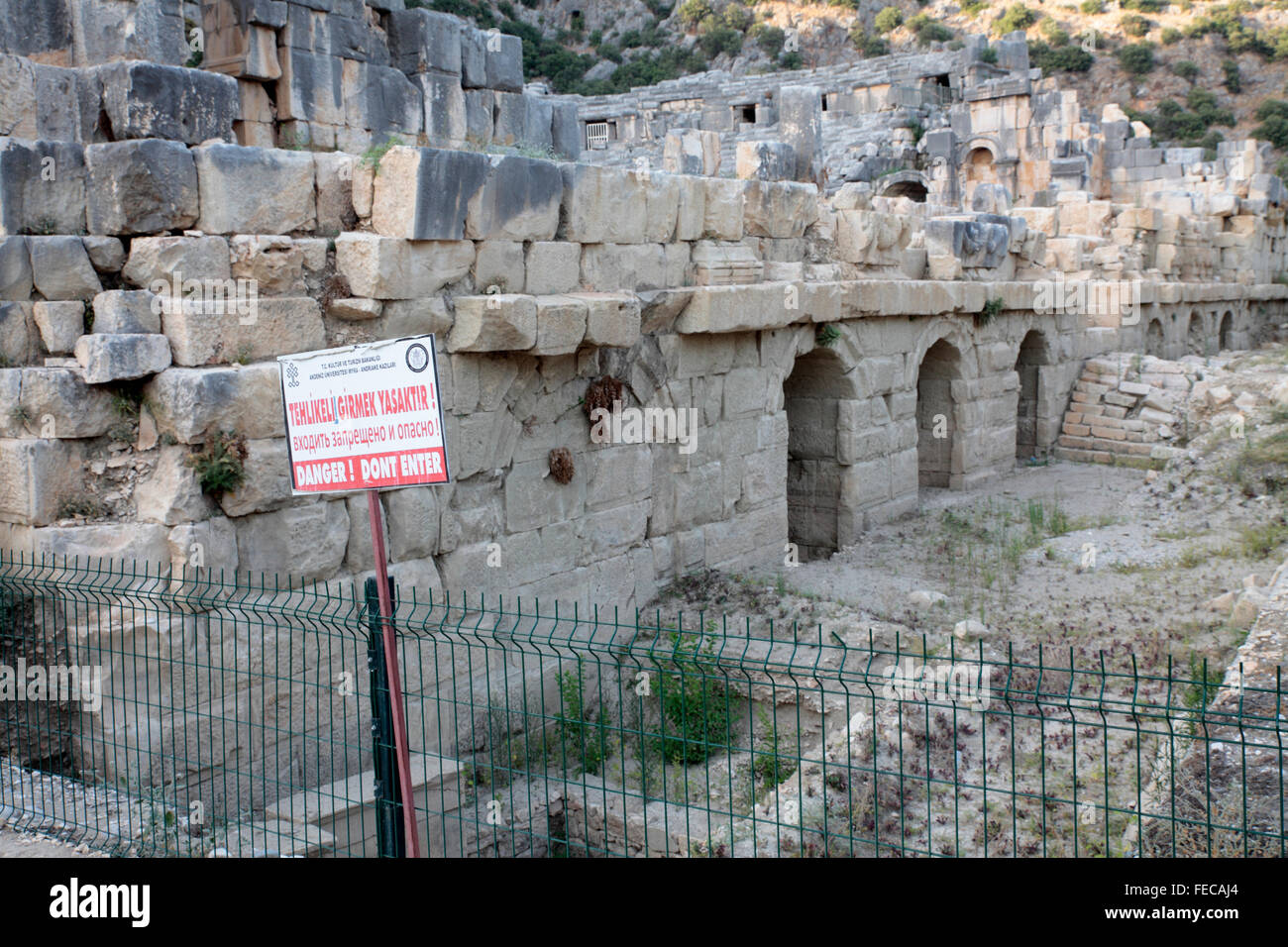 Les ruines de Myra, Lycie, Turquie Banque D'Images