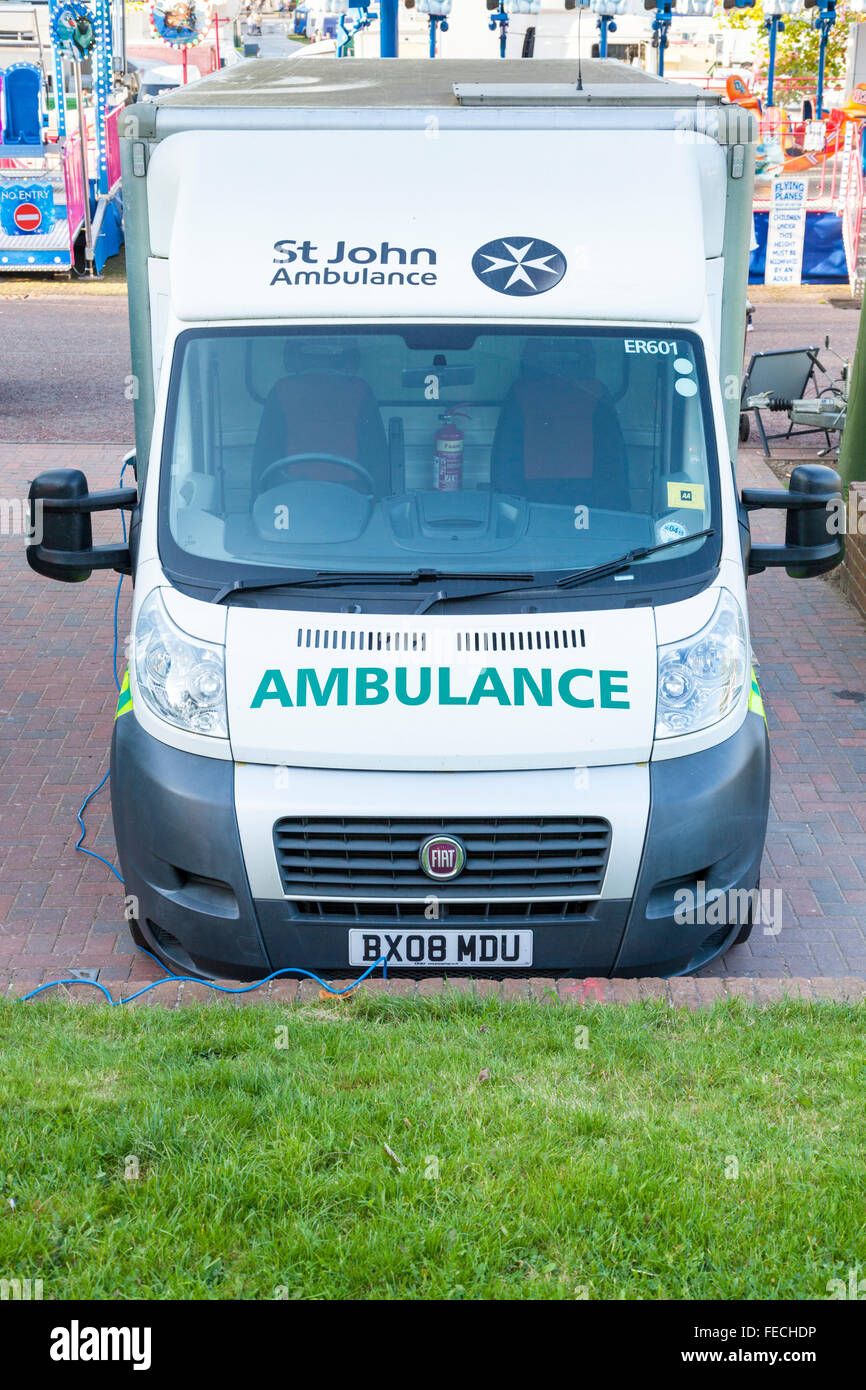 St John Ambulance à Goose Fair, Nottingham, England, UK Banque D'Images