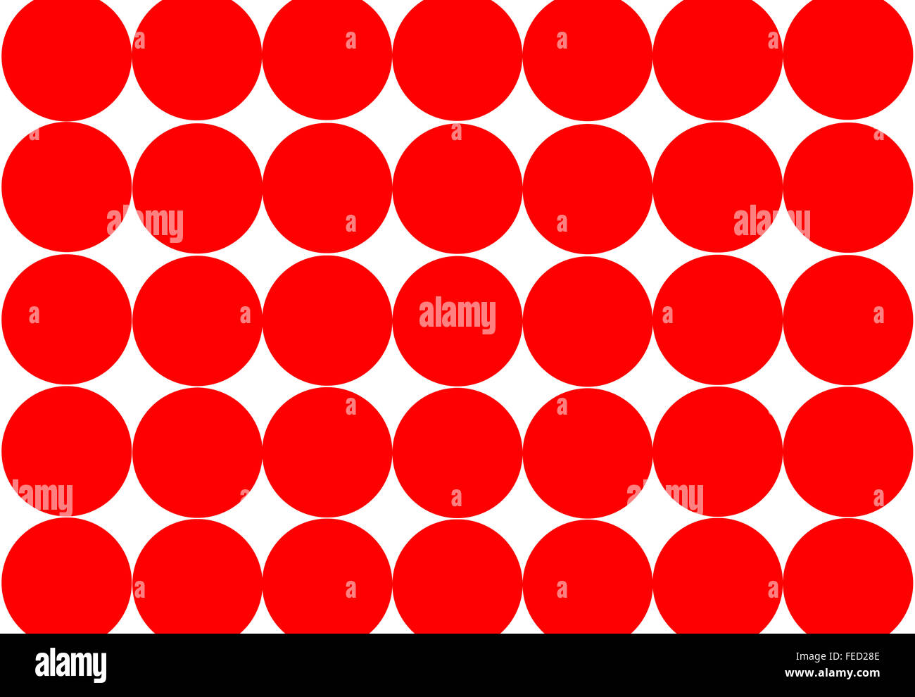 Résumé rouge et blanc Dotted Background Banque D'Images