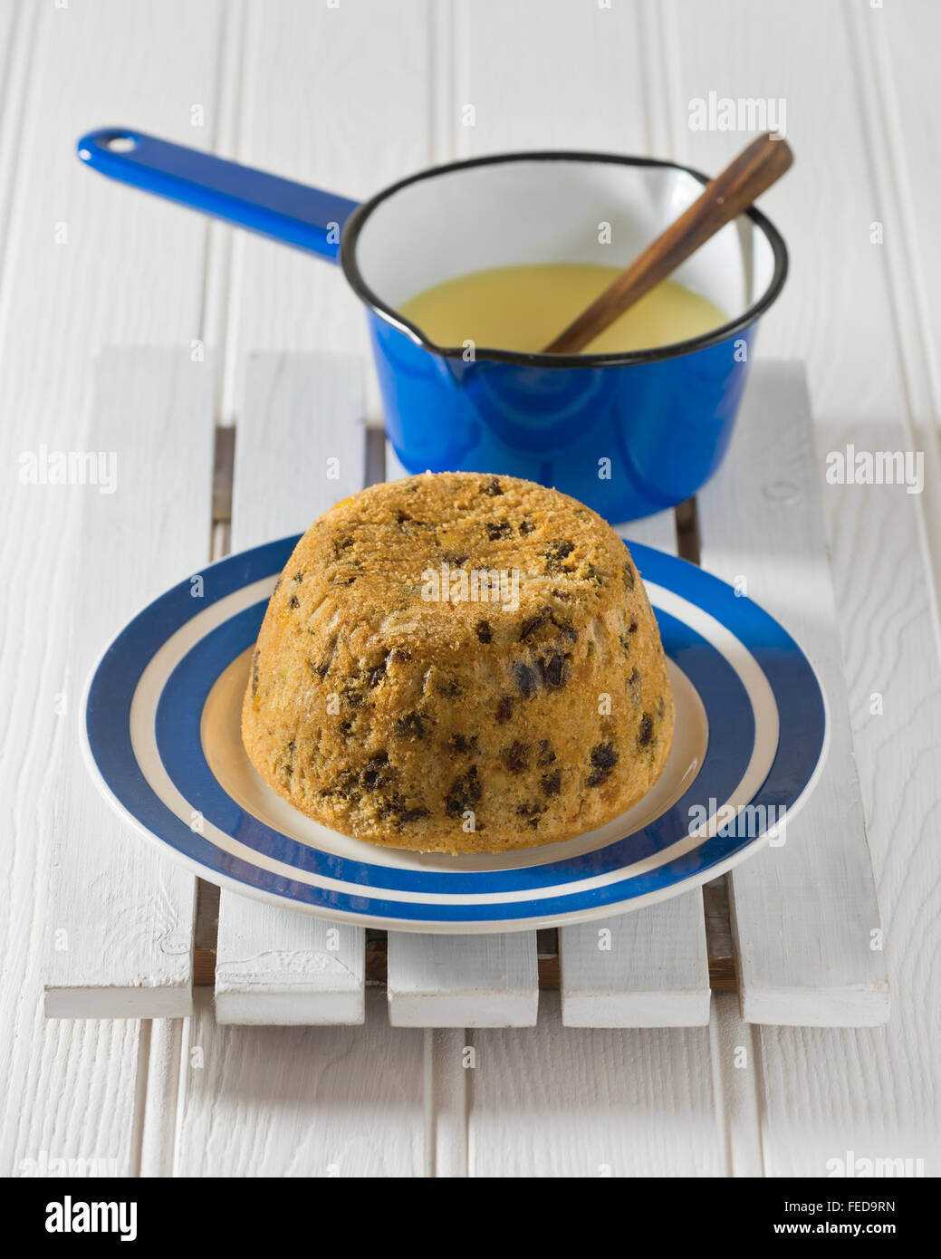 College du pudding. La cuisine britannique traditionnelle Banque D'Images