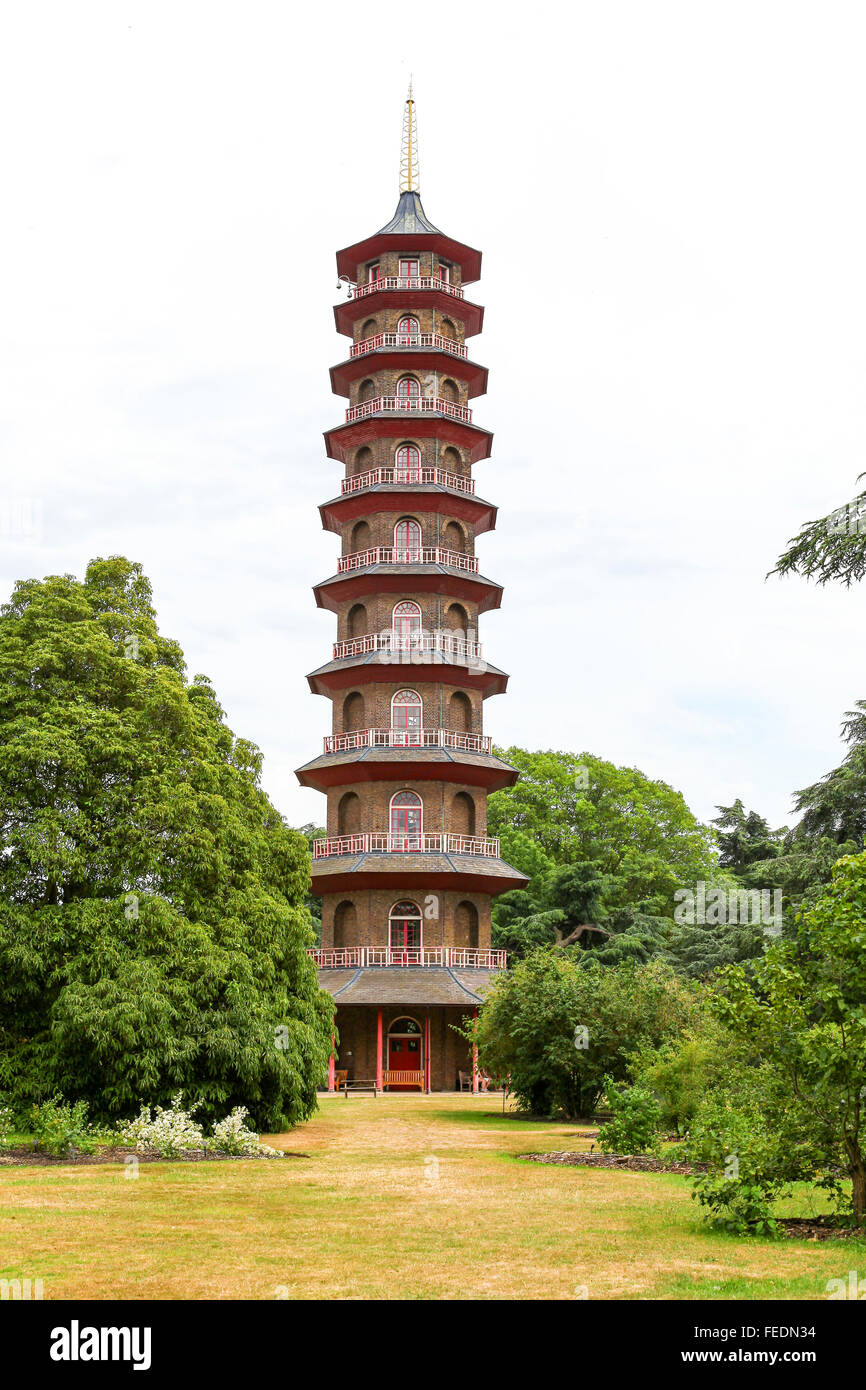 La pagode chinoise à Kew Gardens Royal Botanic Gardens London England UK Banque D'Images