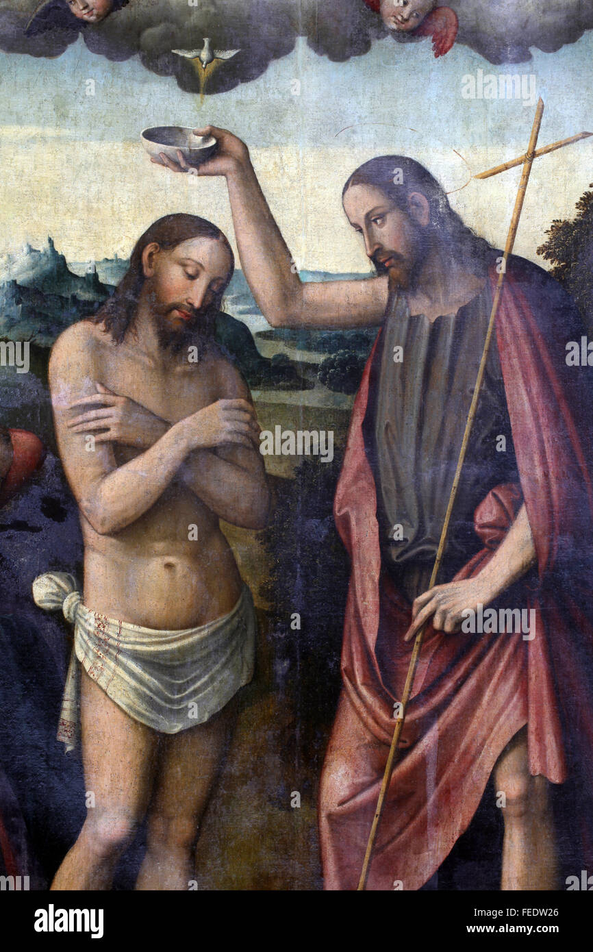 Bartolomeo Coda : Baptême du Christ Banque D'Images