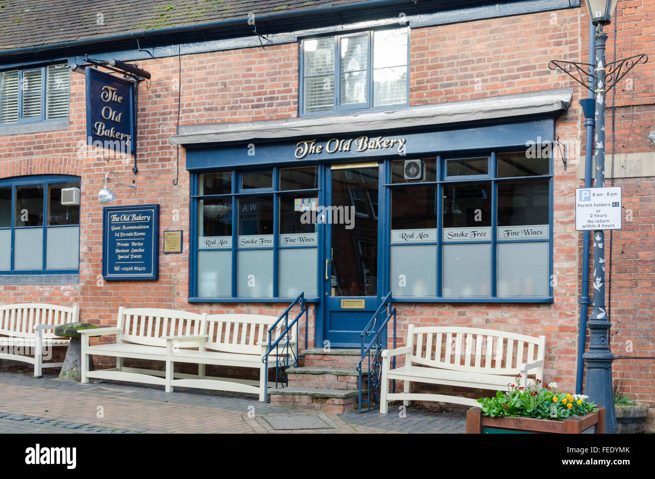 L'ancienne Boulangerie et bar de l'hôtel à Kenilworth, Warwickshire Banque D'Images