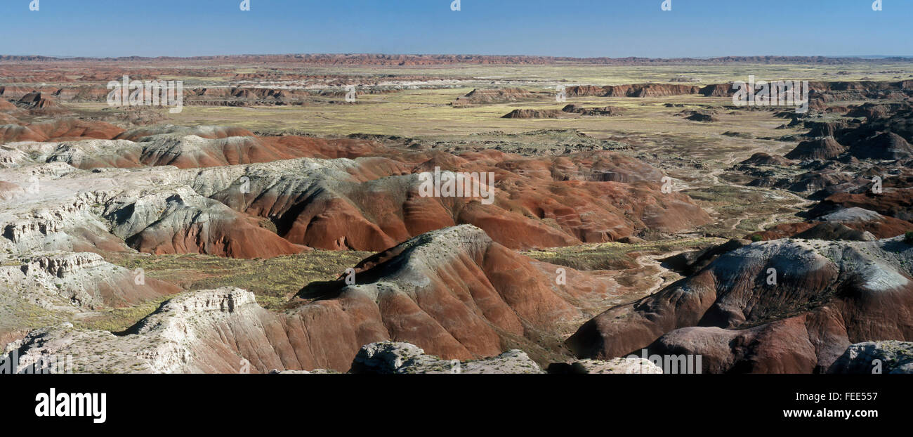 Les badlands du Painted Desert et Petrified Forest National Park, Arizona, USA Banque D'Images