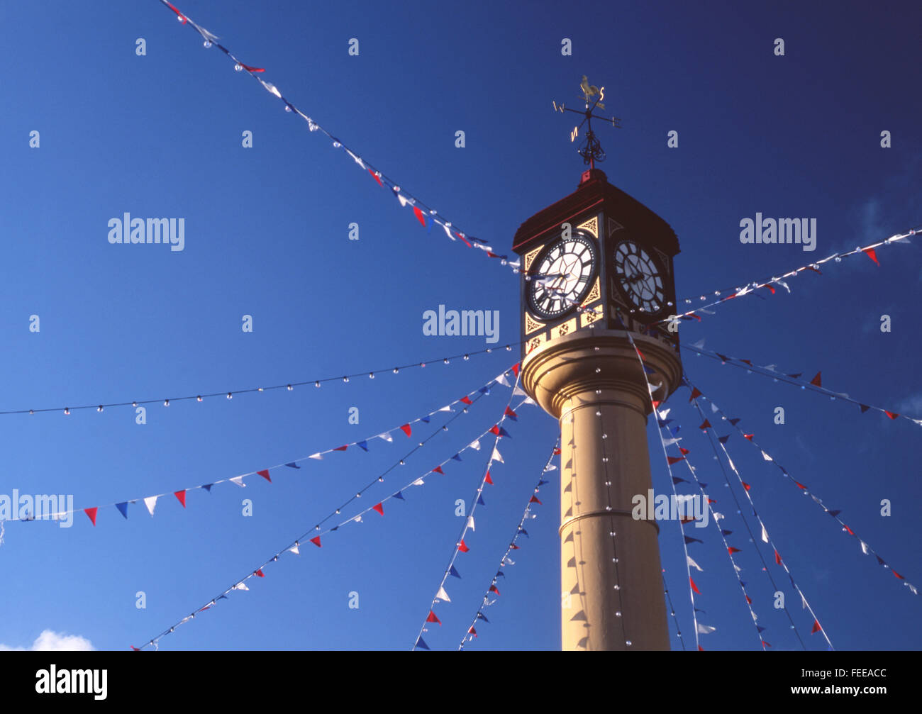 Tredegar Town Clock Blaenau Gwent Valleys South Wales UK Banque D'Images