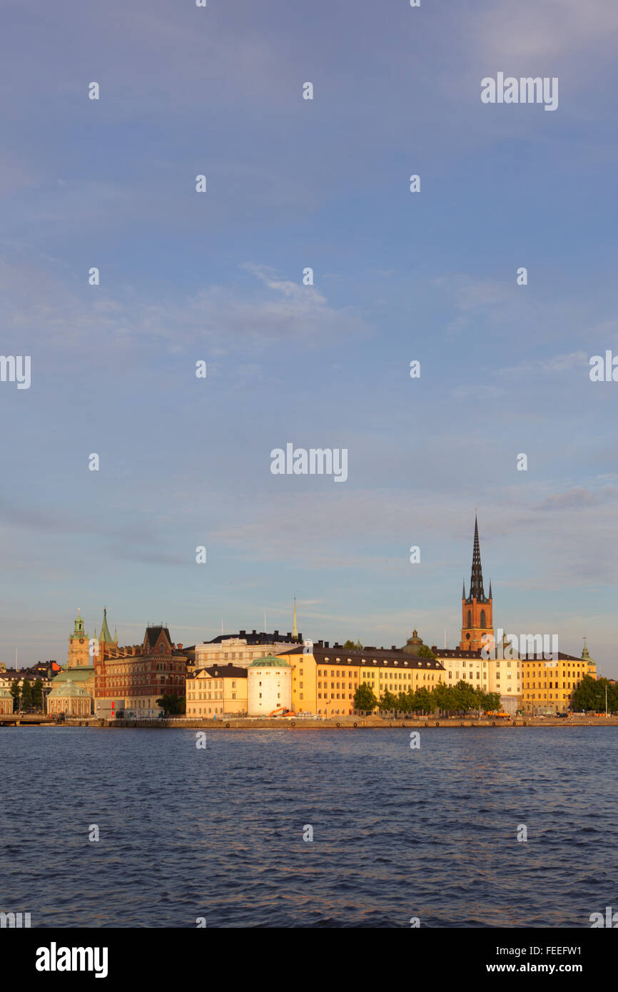 Vue de Gamla Stan (vieille ville) à Stockholm, Suède Banque D'Images