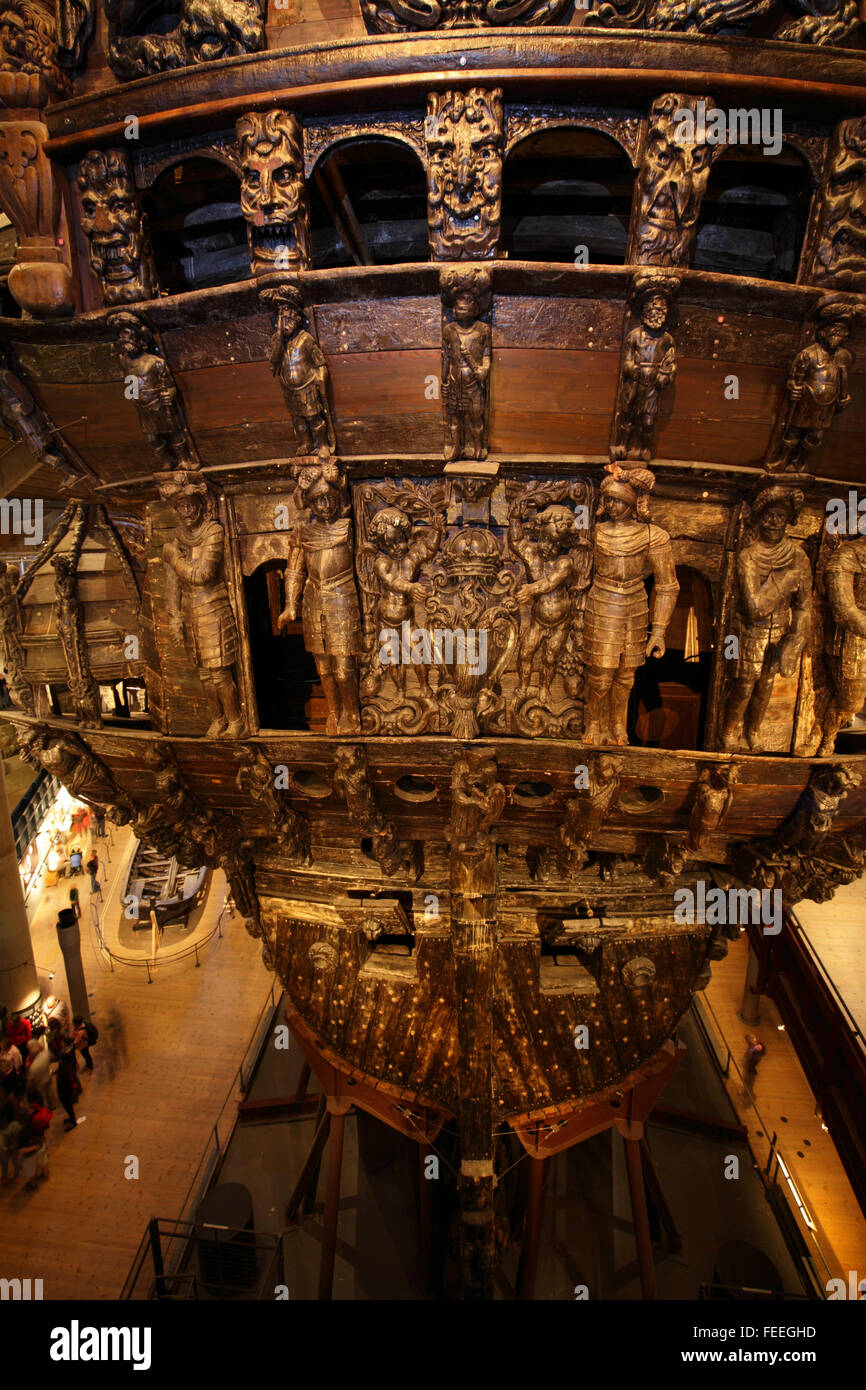 Musée Vasa (navire) à Stockholm, Suède Banque D'Images