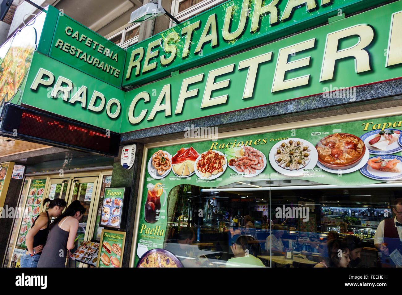 Madrid Espagne,Europe,européen,Espagnol,hispanique hispanique Latins Latino Latinos,hispanophone,Centro,Retiro,Paseo del Prado,Prado restaurant,CA Banque D'Images