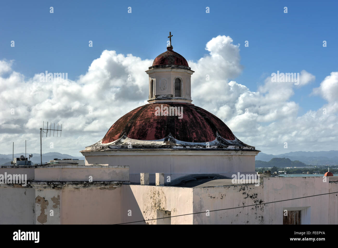 Cathédrale de San Juan Bautista est une cathédrale catholique romaine dans la région de Old San Juan, Puerto Rico. Cette église est construite en 1521 et est t Banque D'Images