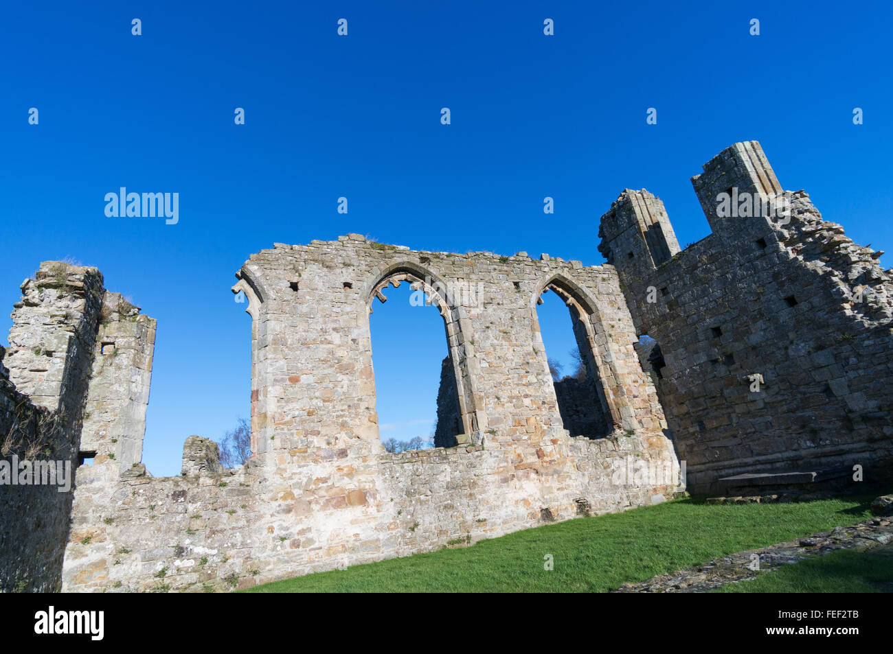 L'Abbaye de Sainte Agathe ou Abbaye d'Easby, près de Richmond, North Yorkshire, England, UK Banque D'Images
