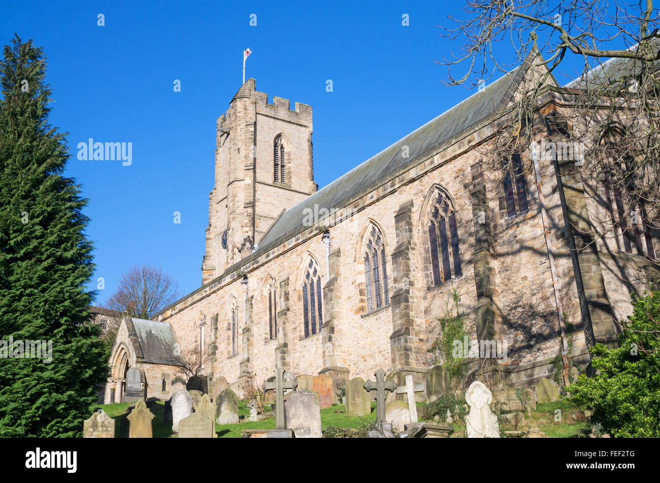 L'église de St Mary the Virgin Richmond, North Yorkshire, England, UK Banque D'Images